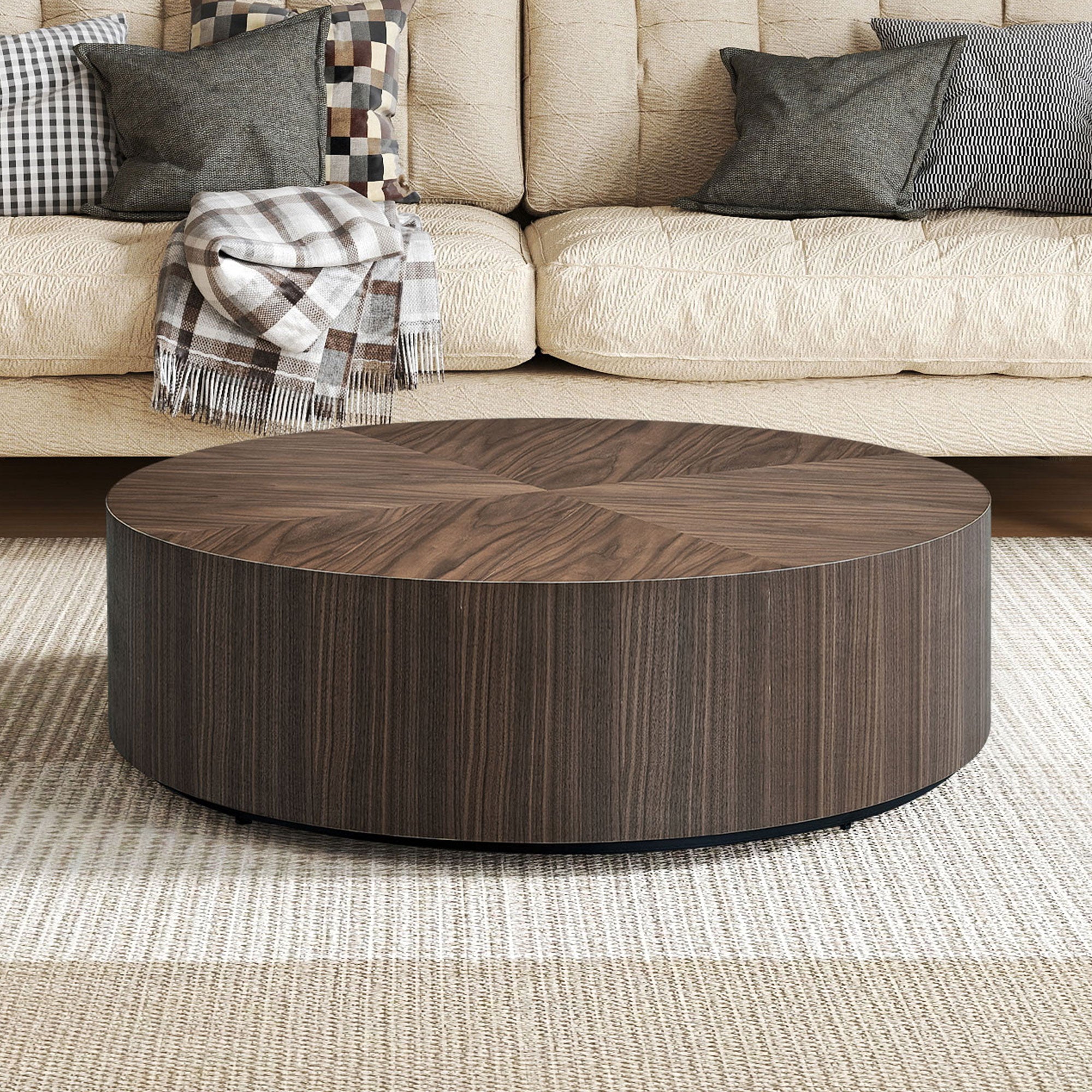 35.43 Inch Modern Round Coffee Table