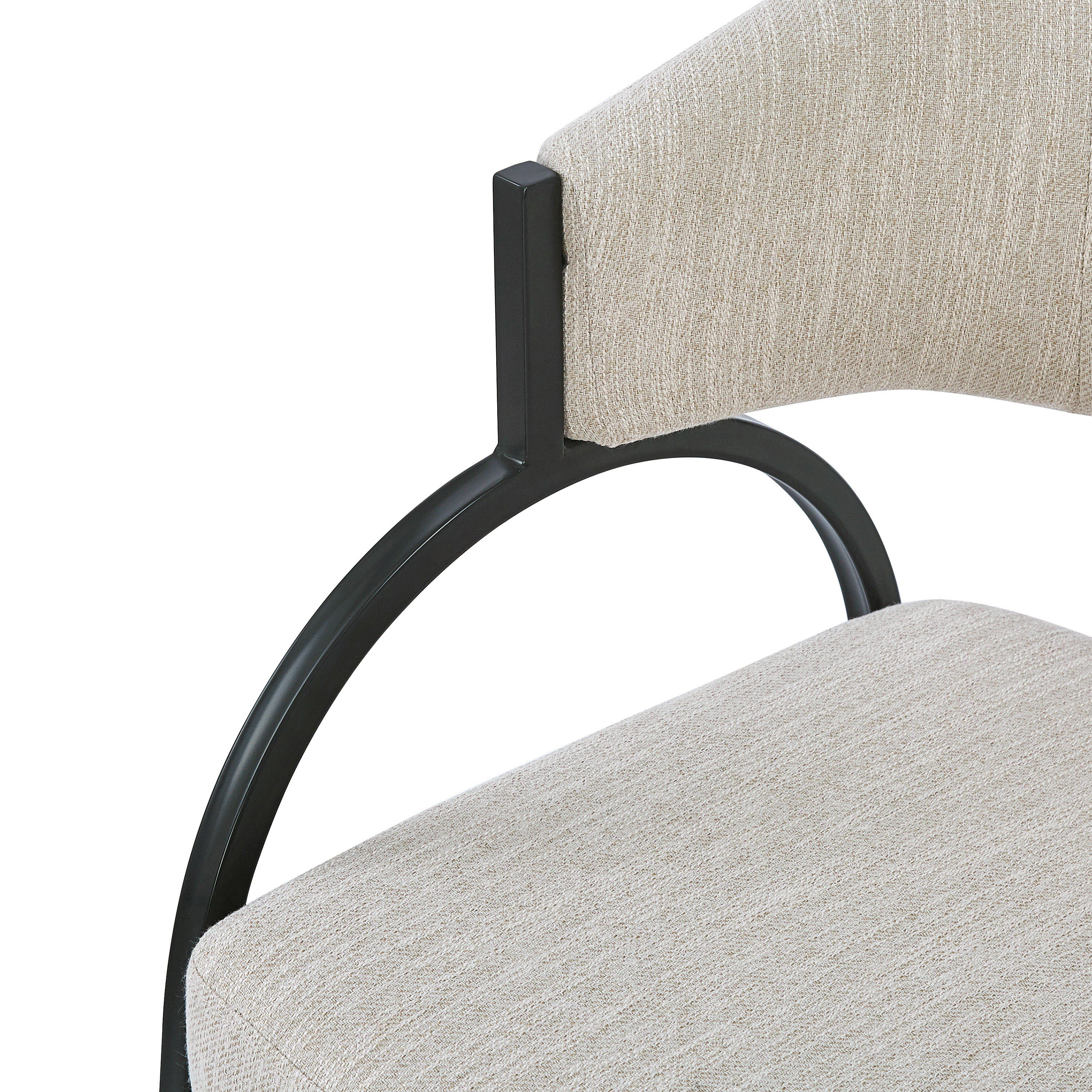 Upholstered Dining Chairs With Metal Legs (Set of 2)
