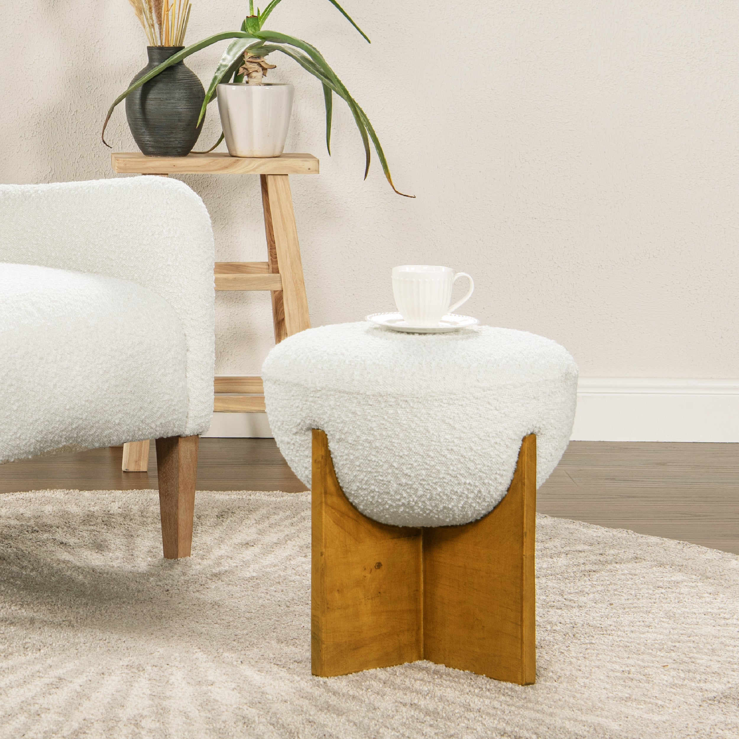 Round Upholstered Ottoman