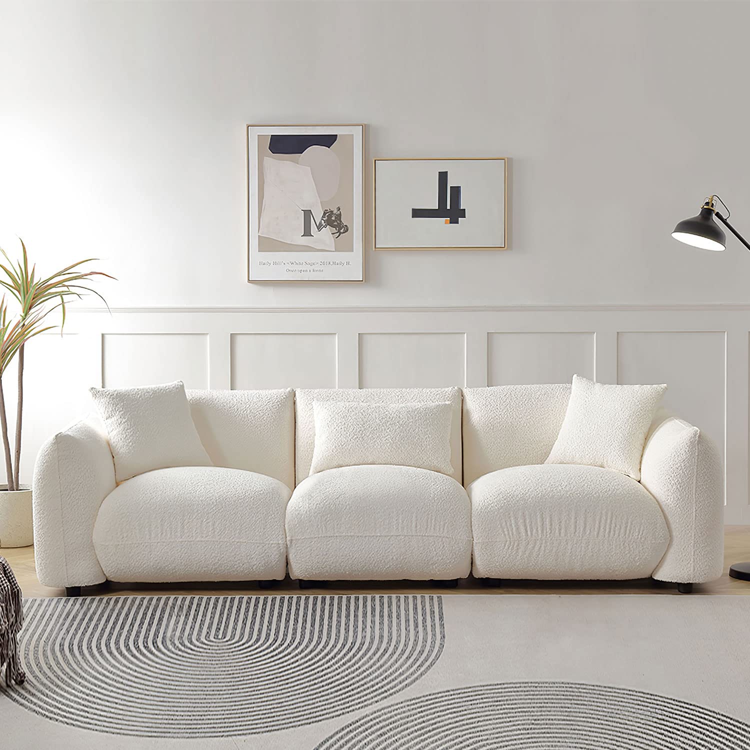 Sectional Sofa Couch for Living Room(Beige)