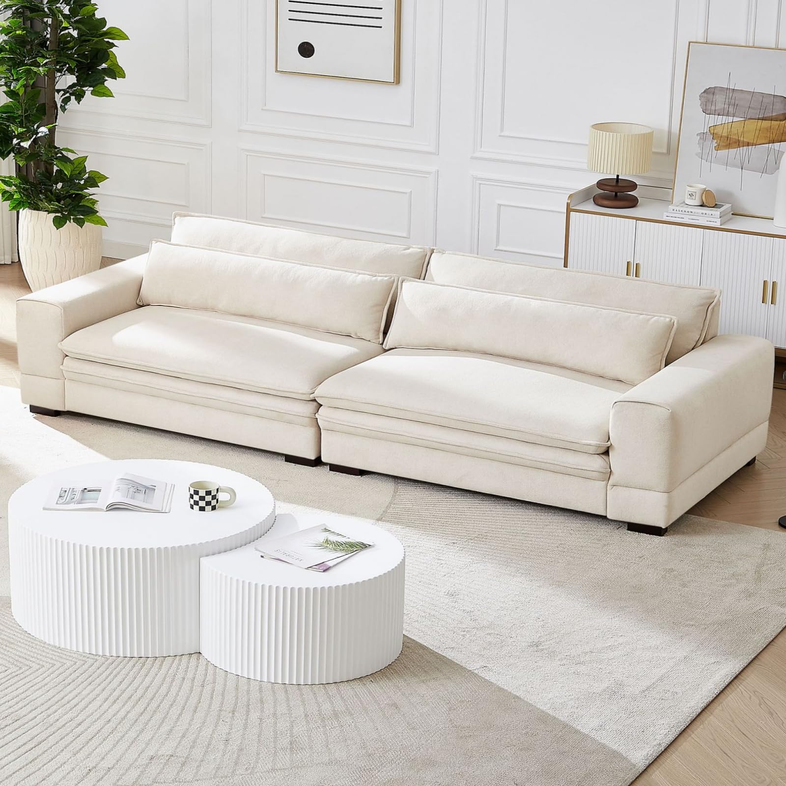 Mid Century Modern Sofa(Beige)