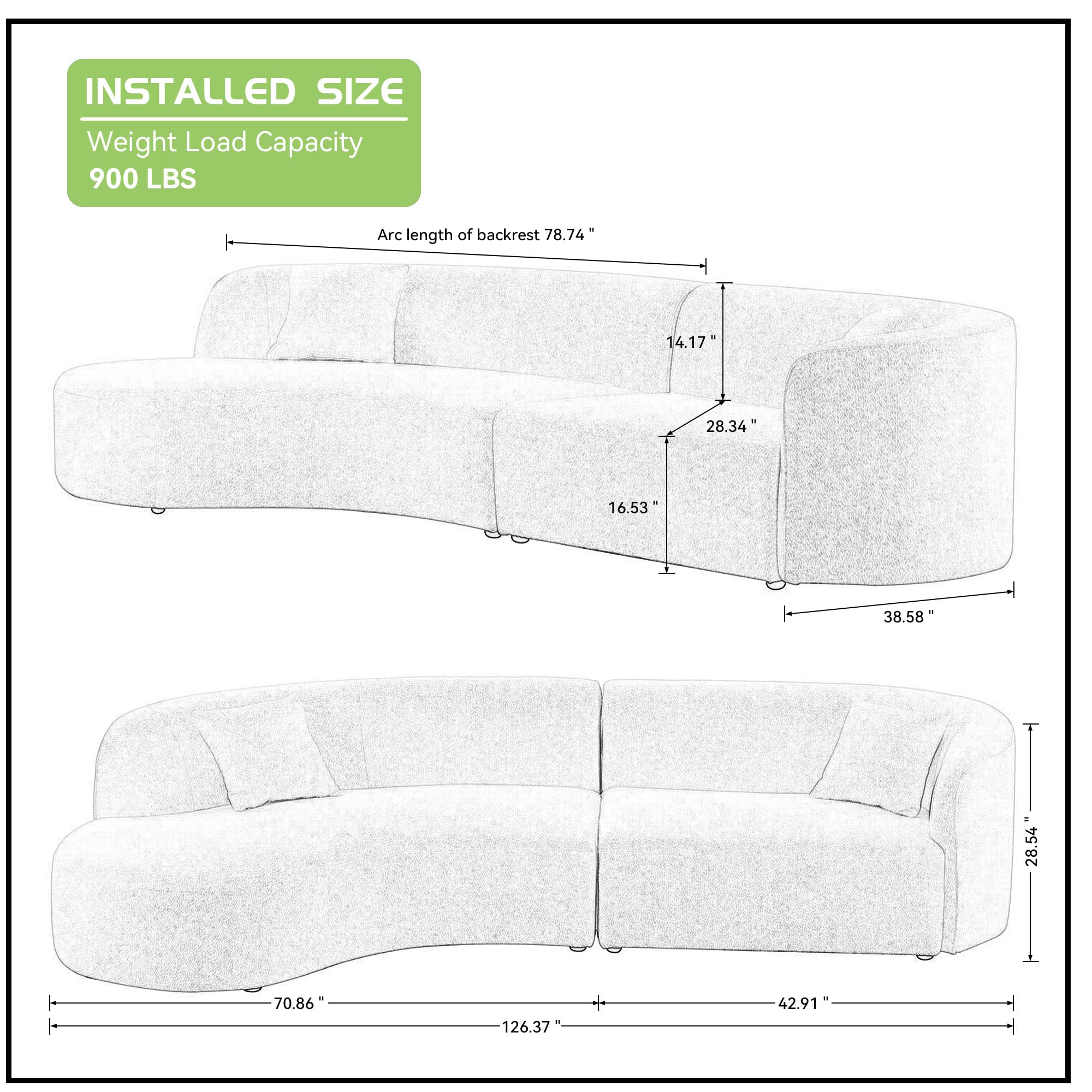 Modern Curved Sofa(left)