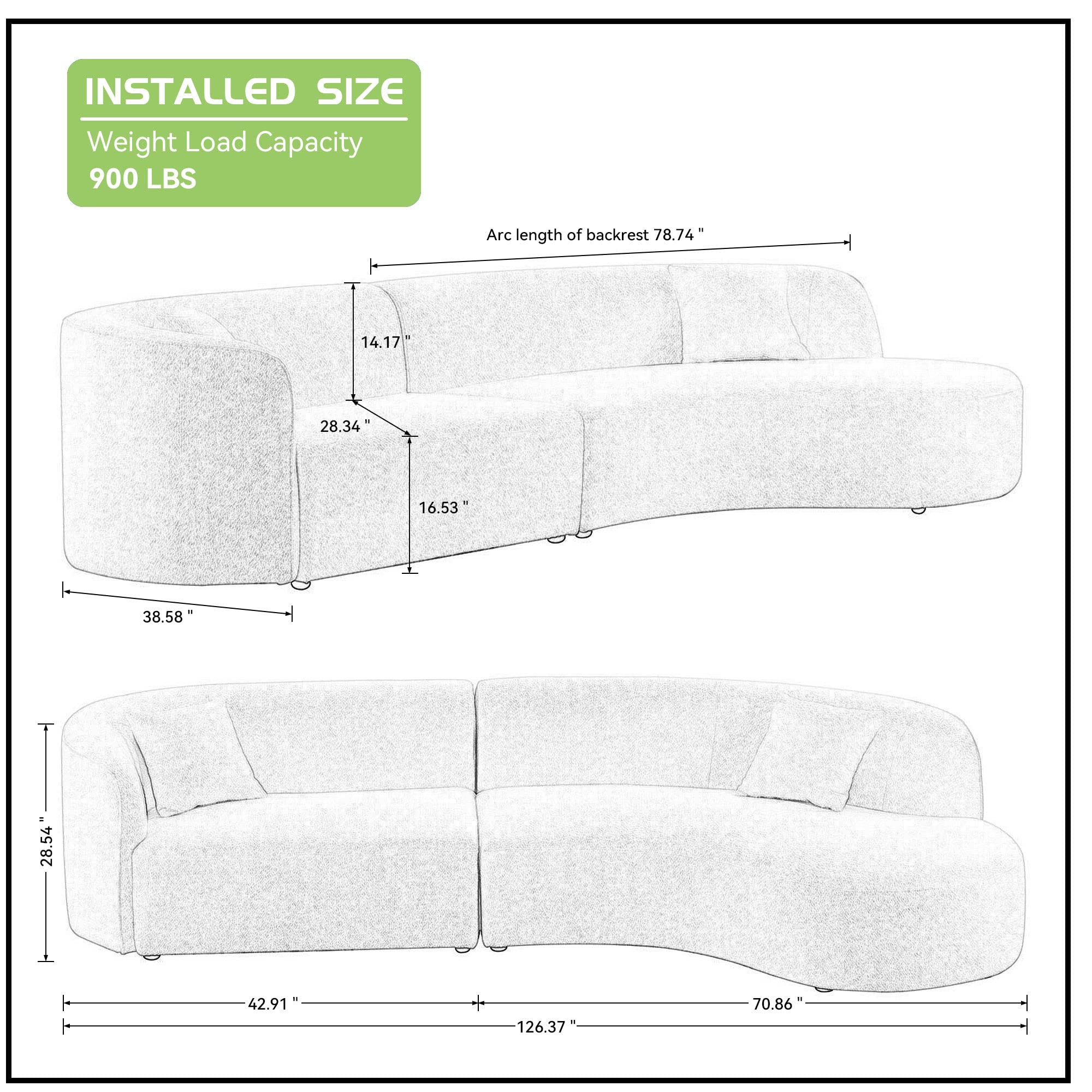 Modern Curved Sofa(right)