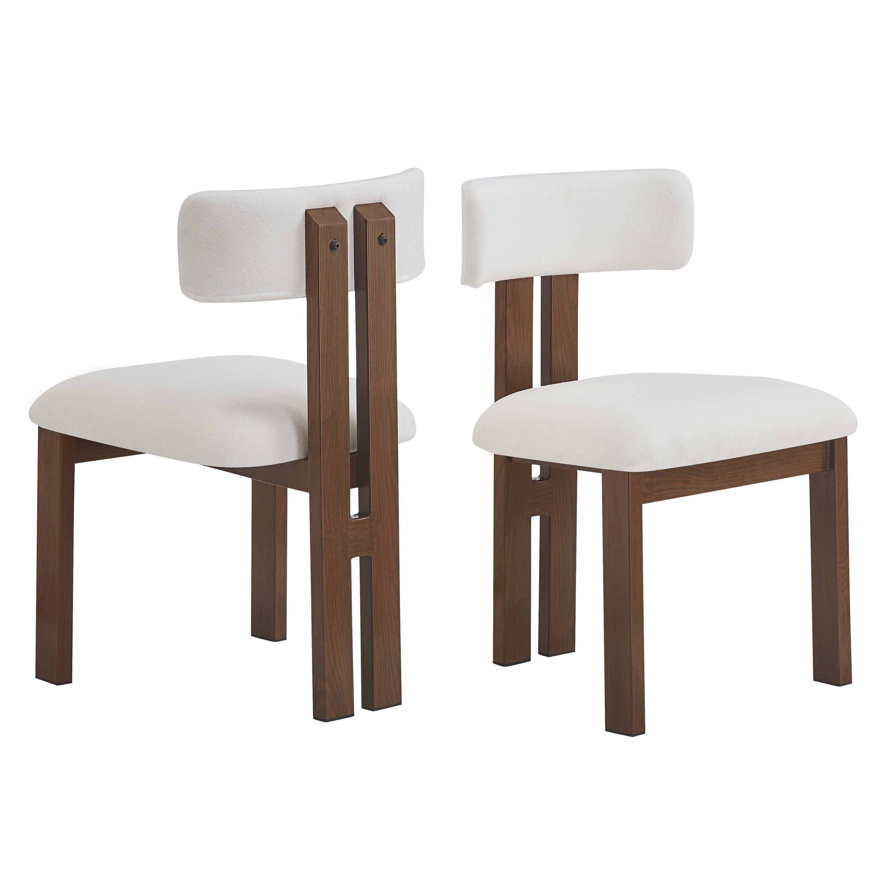 Upholstered Armless Dining Chairs Set Of 2