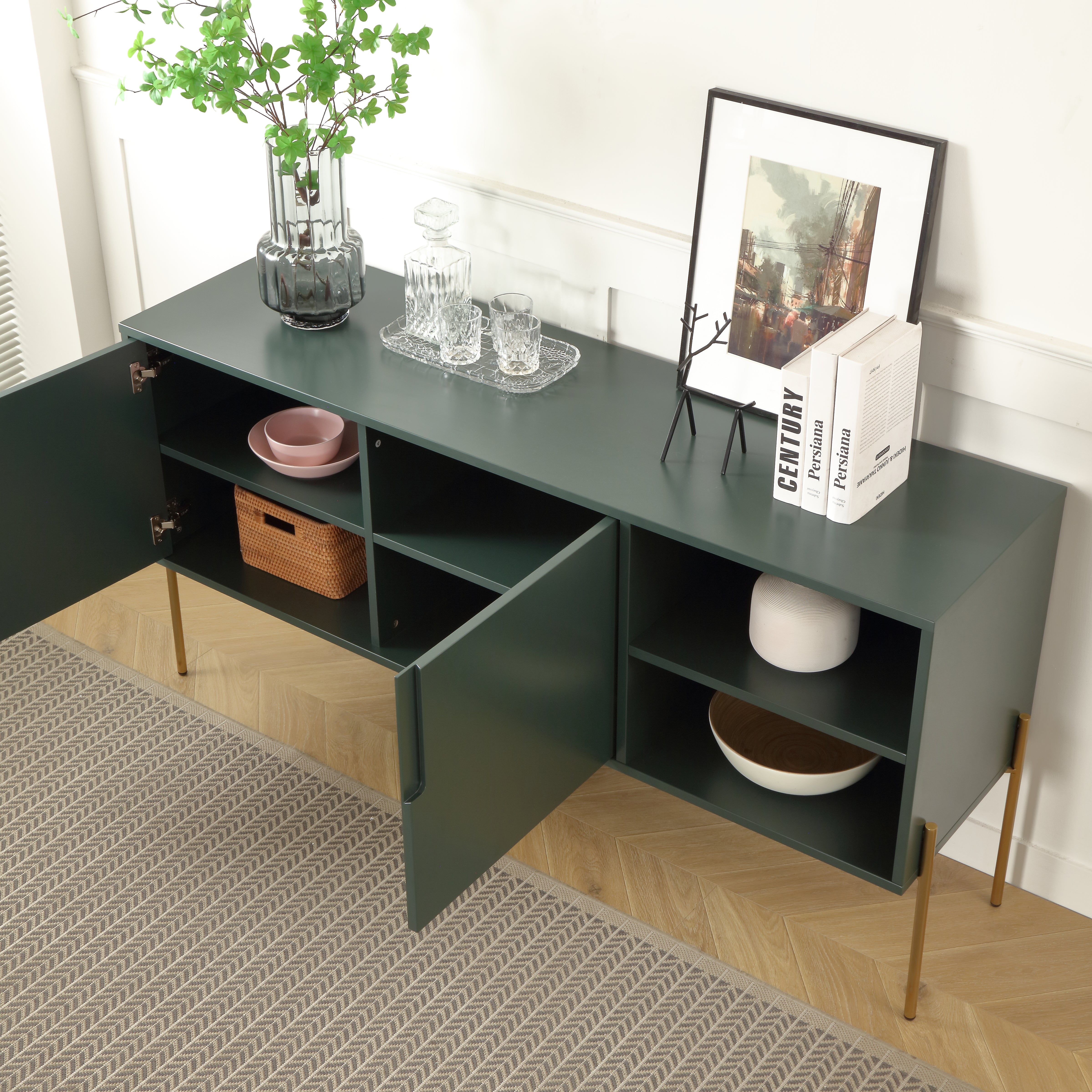 Modern Entertainment TV Stand Storage Cabinet