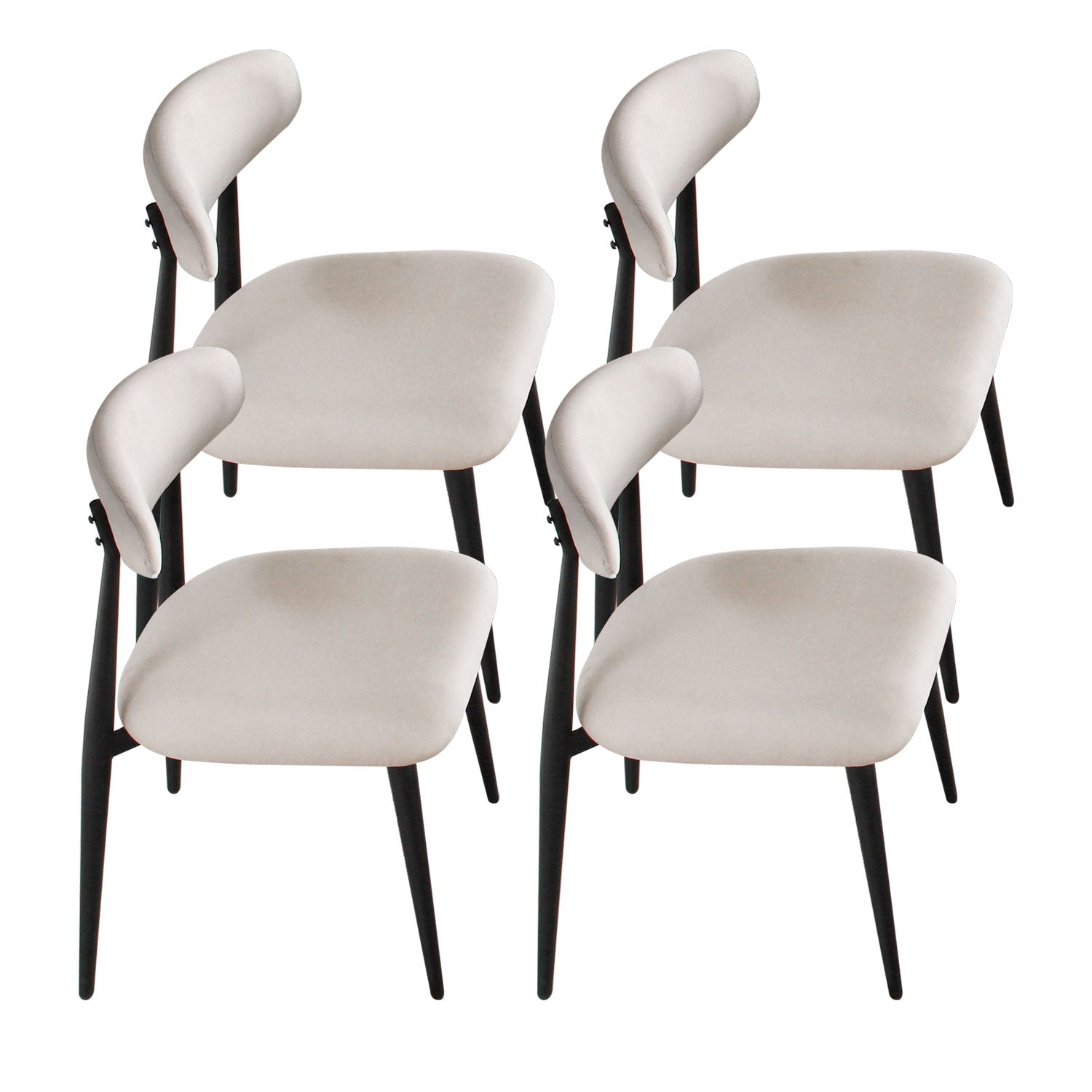 Dining Chairs , Upholstered Chairs with Metal Legs for Kitchen Dining Room