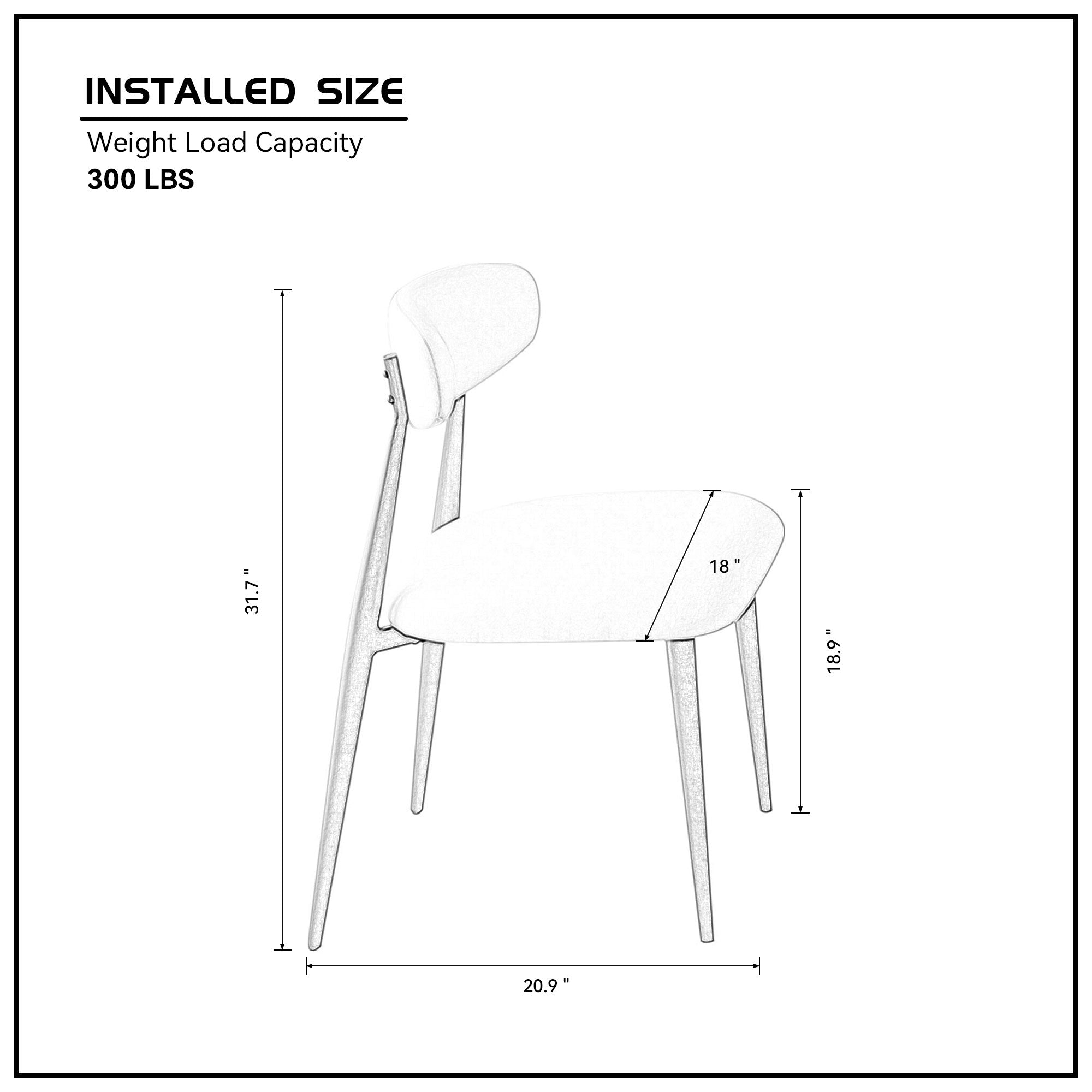 Dining Chairs , Upholstered Chairs with Metal Legs for Kitchen Dining Room