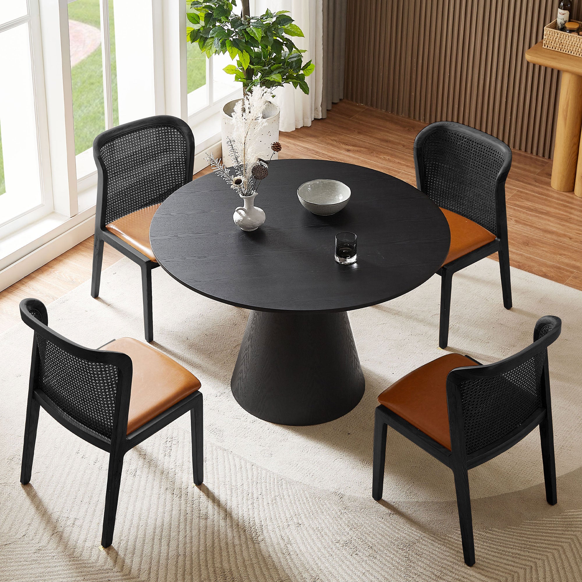 47.24'' Round Dining Table, Modern Kitchen Table