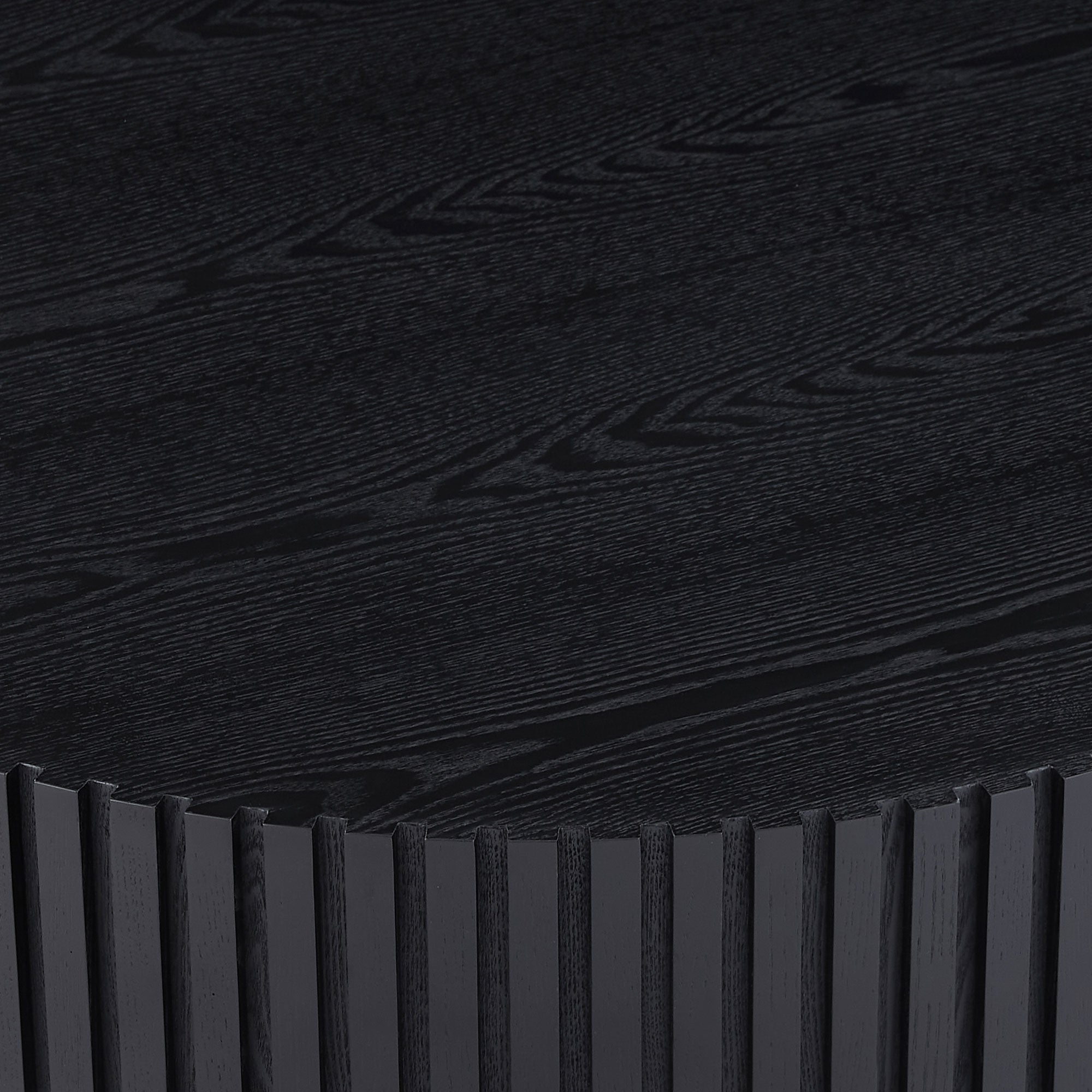 Modern Handcraft Drum Coffee Table Round Wood Coffee Table for Living Room