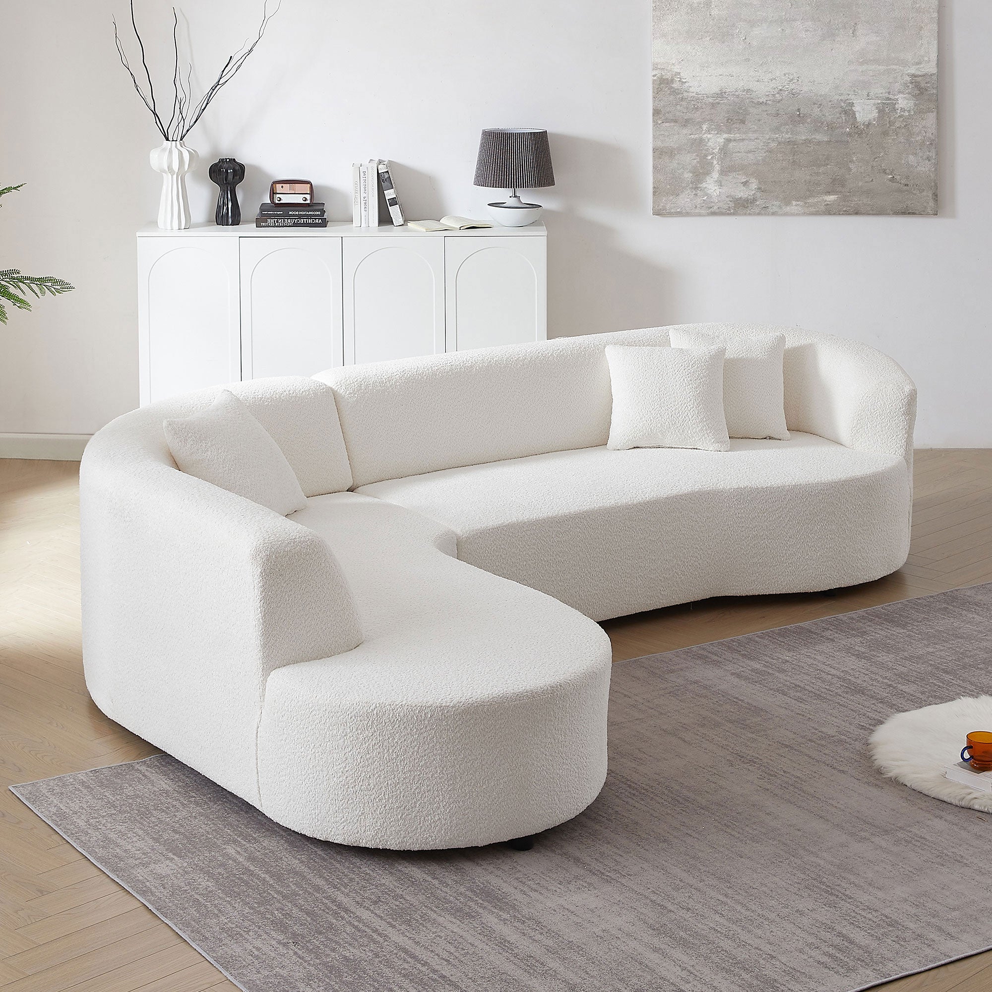 Convertible Modular Sectional Sofa L-Shaped Corner Comfy Upholstered Couch Living Room Furniture Sets