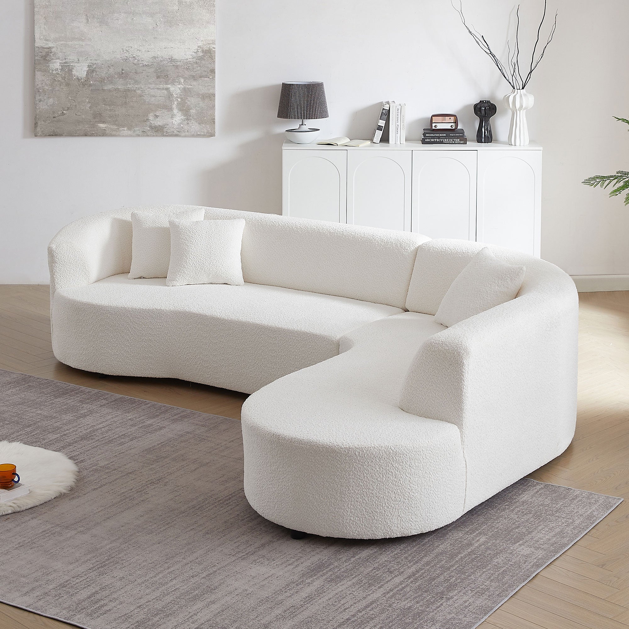 Convertible Modular Sectional Sofa L-Shaped Corner Comfy Upholstered Couch Living Room Furniture Sets