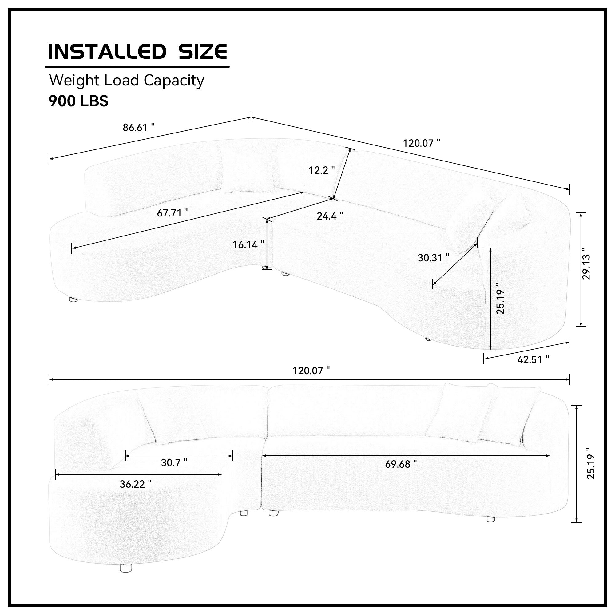 Convertible Modular Sectional Sofa L-Shaped Corner Comfy Upholstered Couch Living Room Furniture Sets