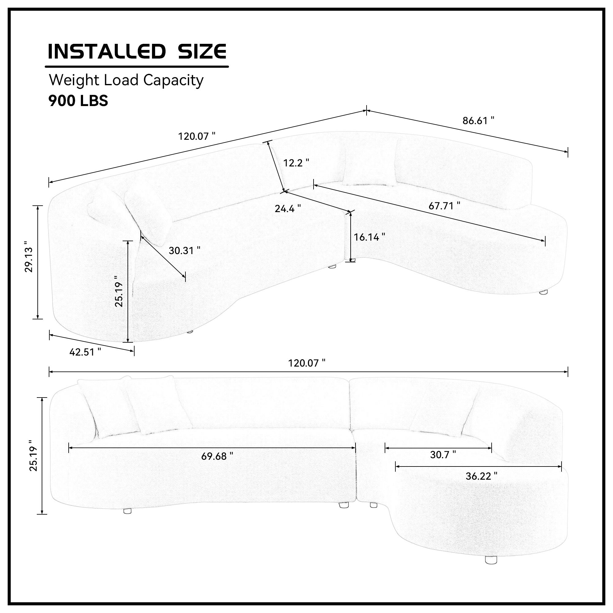 Convertible Modular Sectional Sofa L-Shaped Corner Comfy Upholstered Couch Living Room Furniture Sets