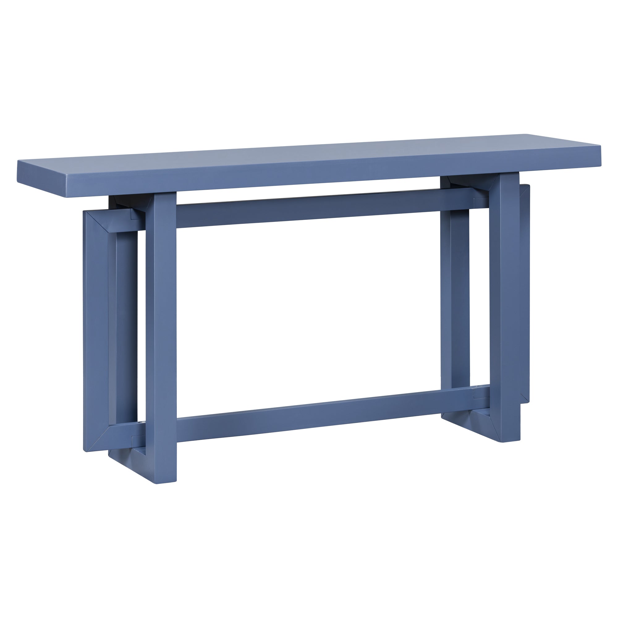 Contemporary Console Table with Wood Top