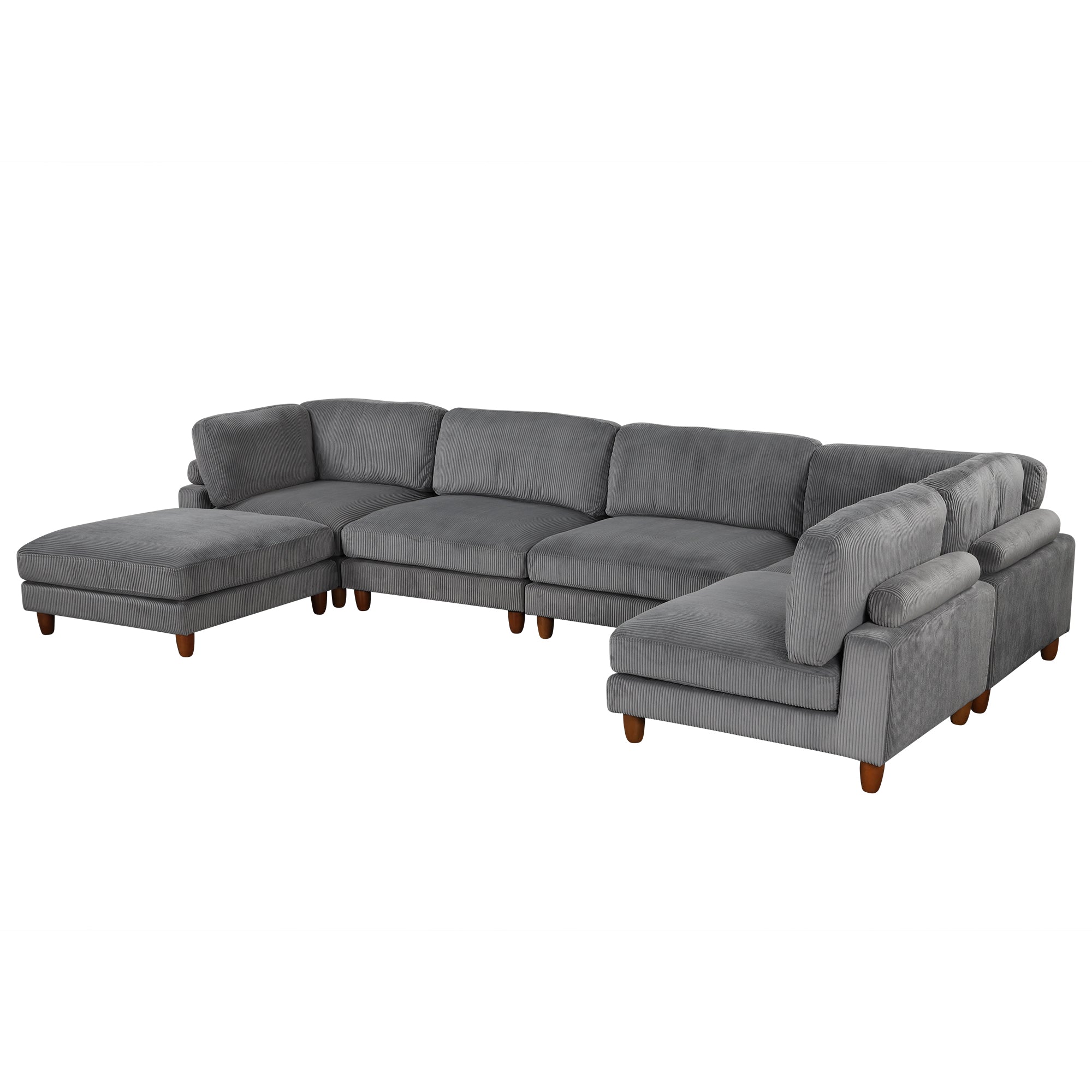 163''Modular Sectional Sofa,with Ottoman