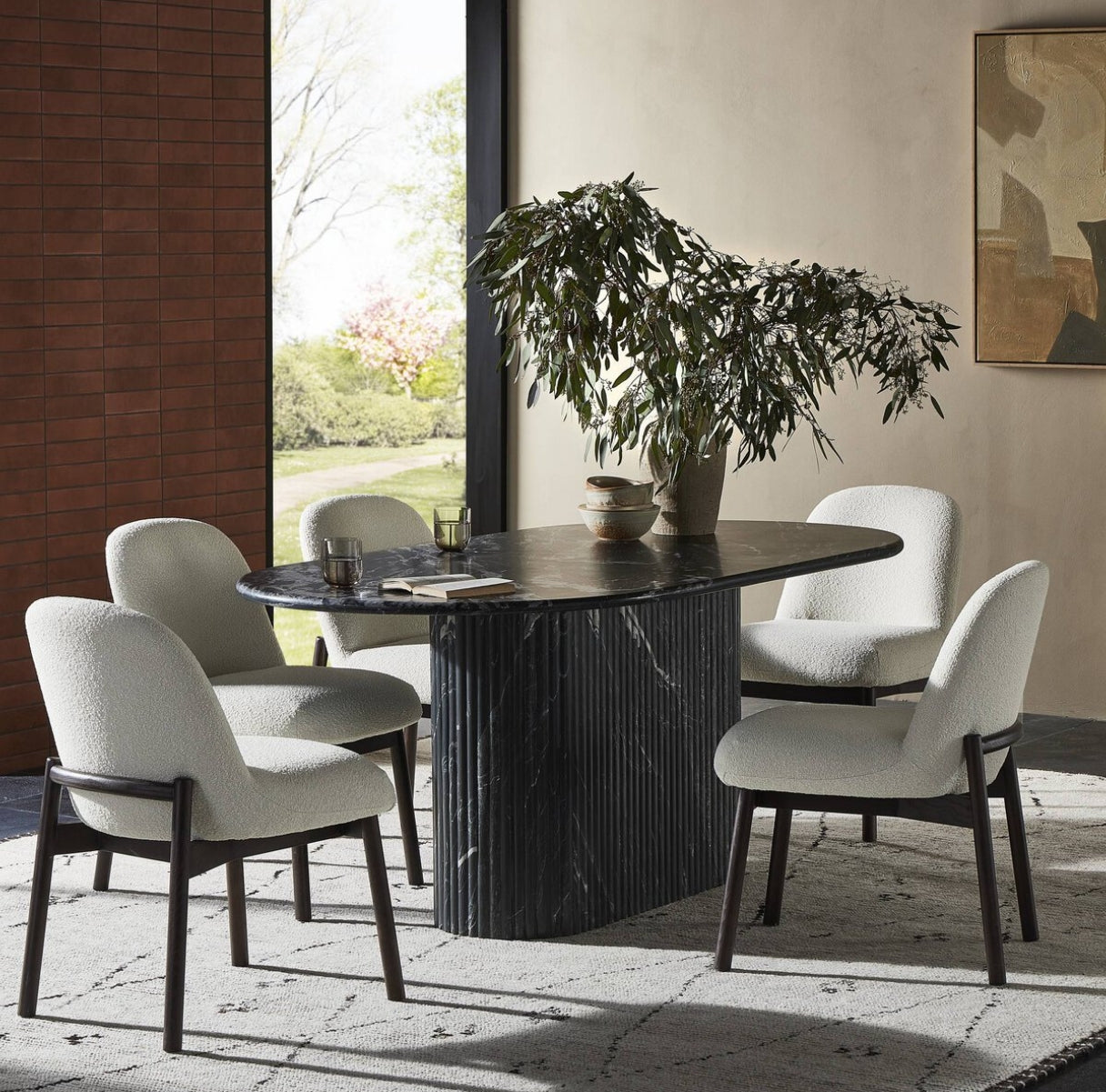 Oranda Dining Table Black Marble