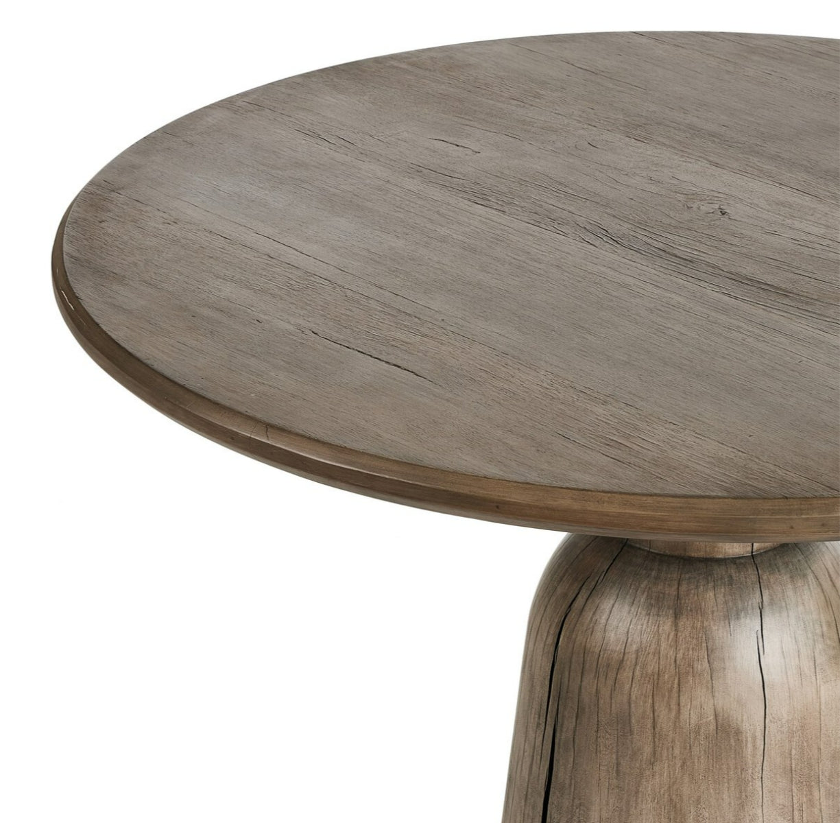 Xiomara Round Dining Table Aged Drifted Oak