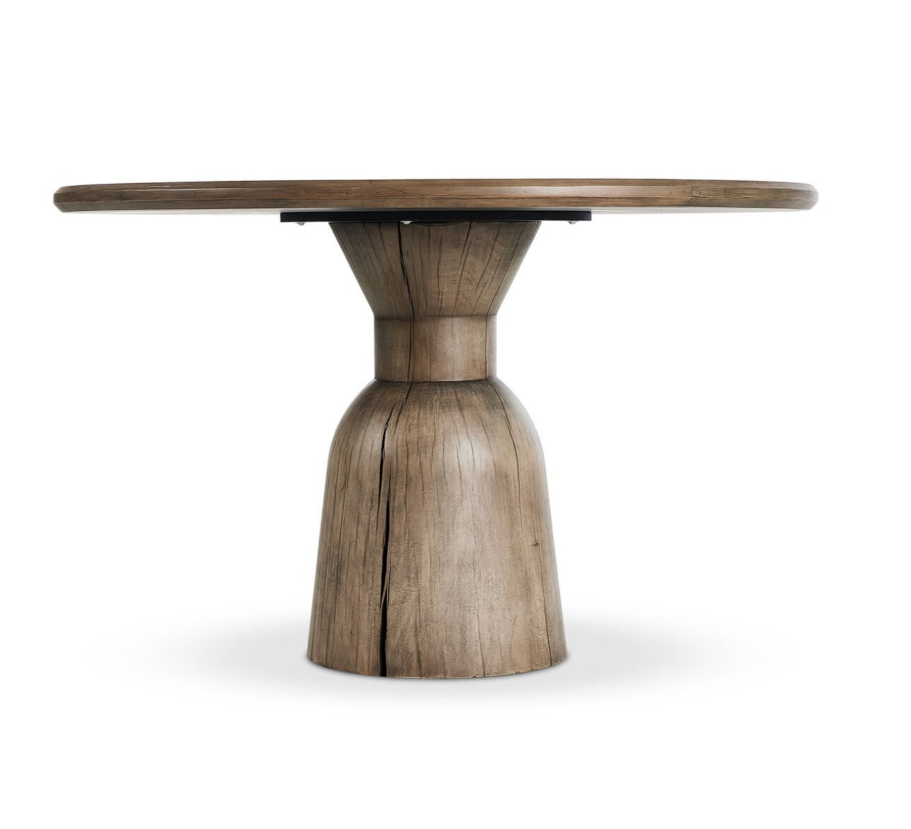 Xiomara Round Dining Table Aged Drifted Oak