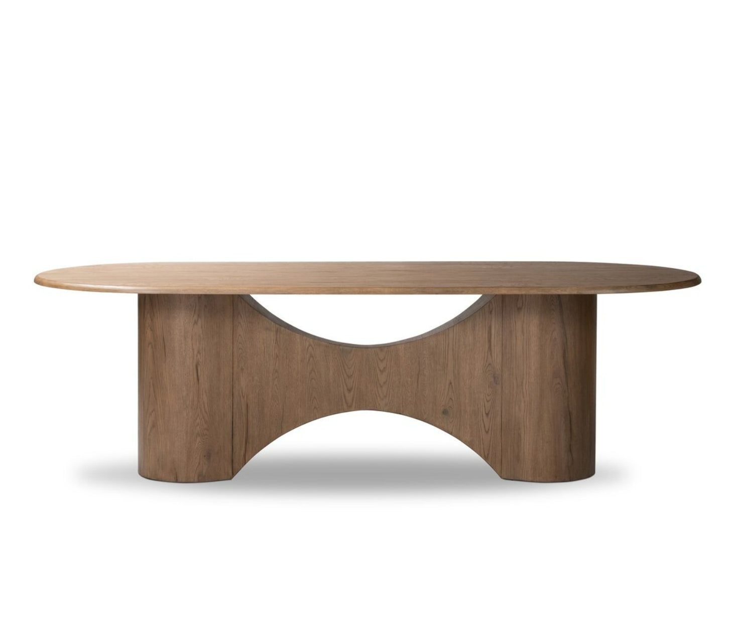 Olexey Oval Dining Table Rubbed Light Oak