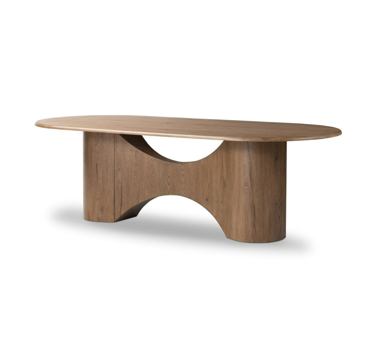 Olexey Oval Dining Table Rubbed Light Oak