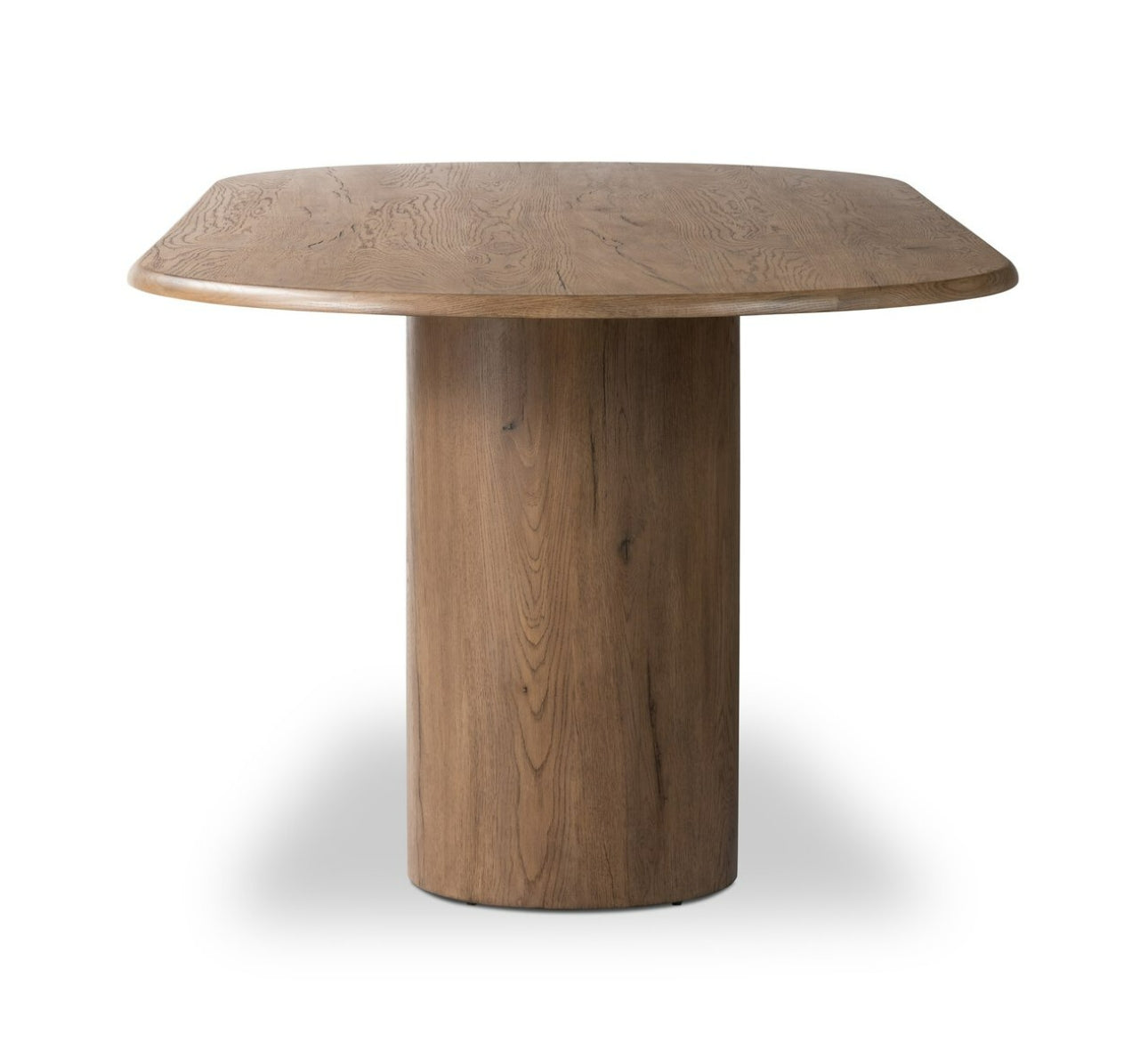 Olexey Oval Dining Table Rubbed Light Oak