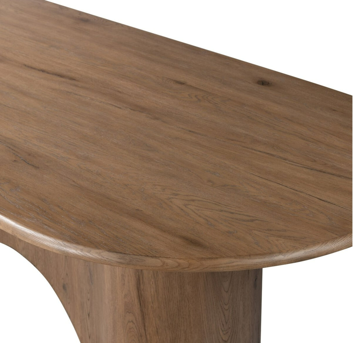 Olexey Oval Dining Table Rubbed Light Oak
