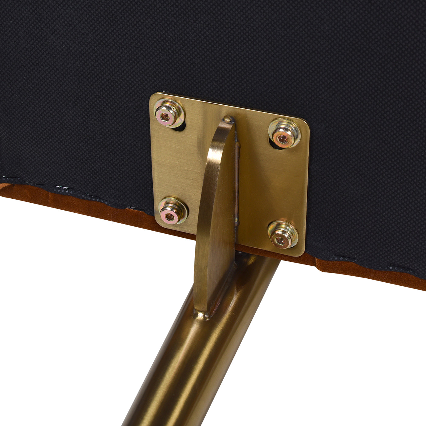 Upholstered Gold Accent Bench