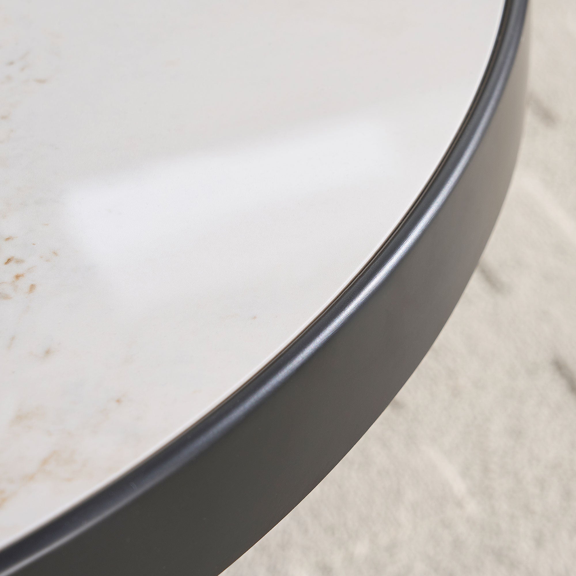 MDF Round Coffee Table Set of 2 | Nesting Tables – Walnut/Black, Mid-Century Modern, Space-Saving for Living Room