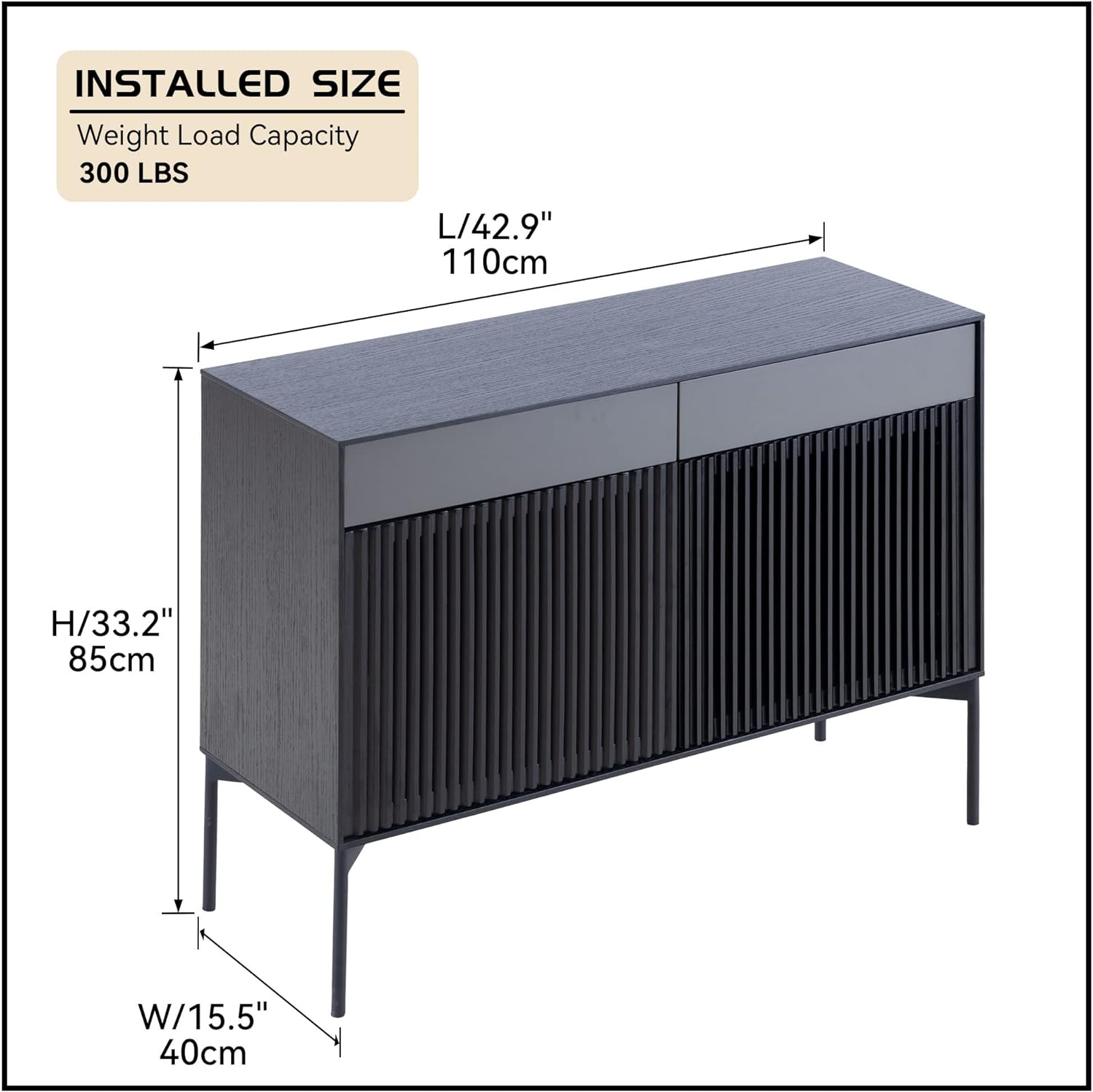 Mid Century Sideboard Cabinet Buffet Table Kitchen Storage Cabinet Coffee Bar Cabinet for Home Kitchen