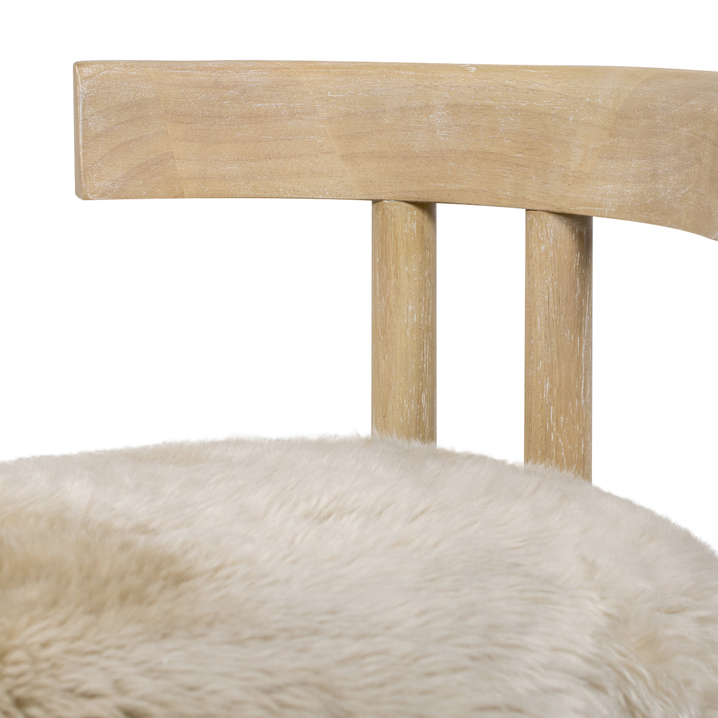 Sheepskin Fur Split Back Dining Chair