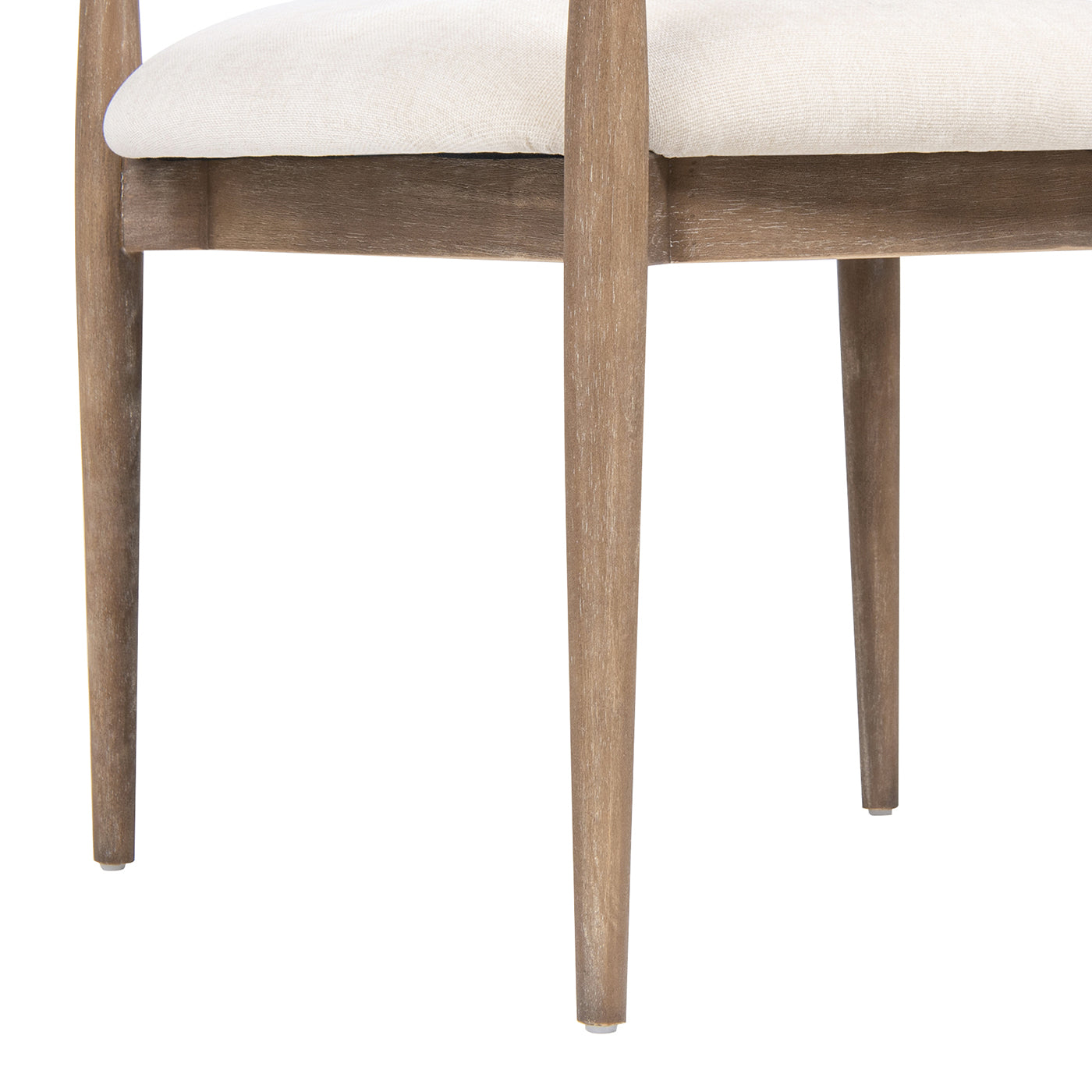 Upholstered Dining Arm Chair, Warm White Chenille/Counter Stool
