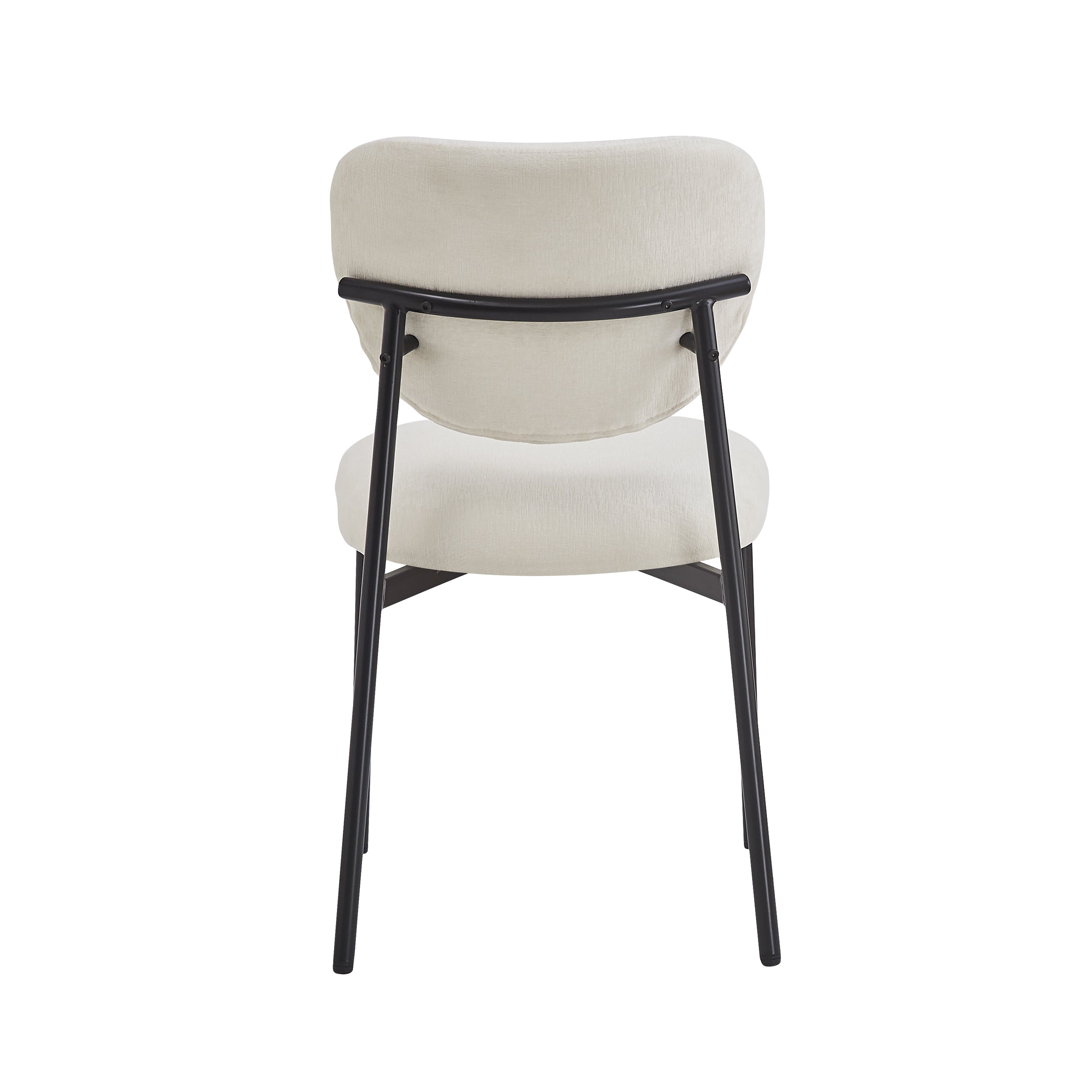 Upholstered Dining Chairs With Metal Legs (Set of 2),Beige