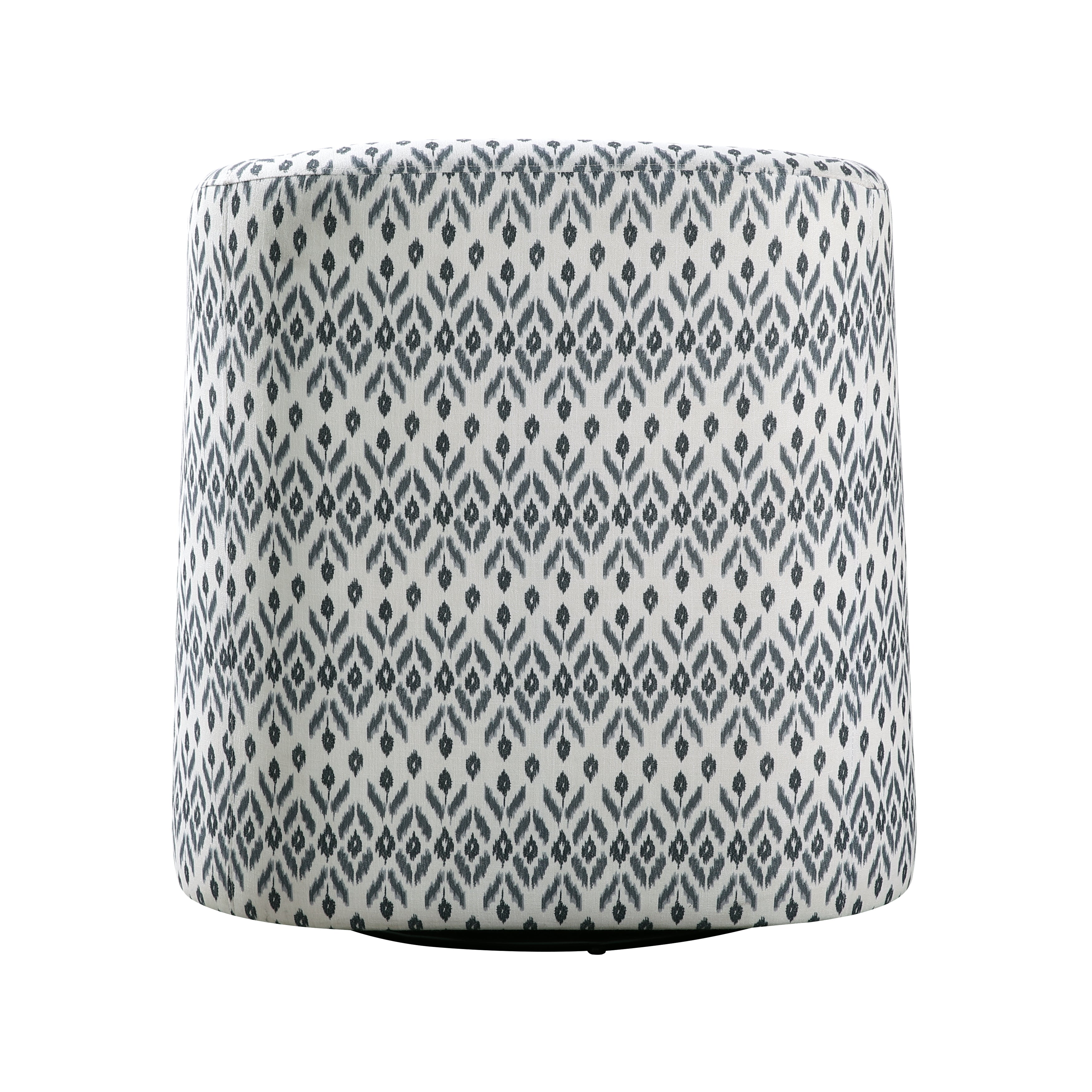 Cushion Seat Fully Upholstered Solid Wood Frame Metal Base Swivel Chair
