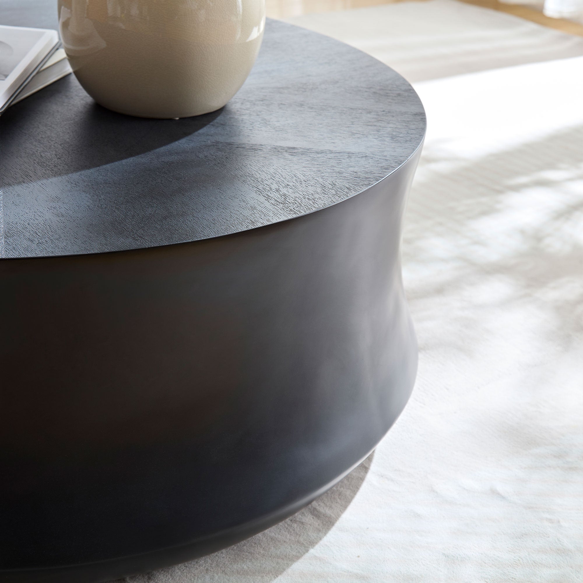 35.43 Inch Modern Round Coffee Table