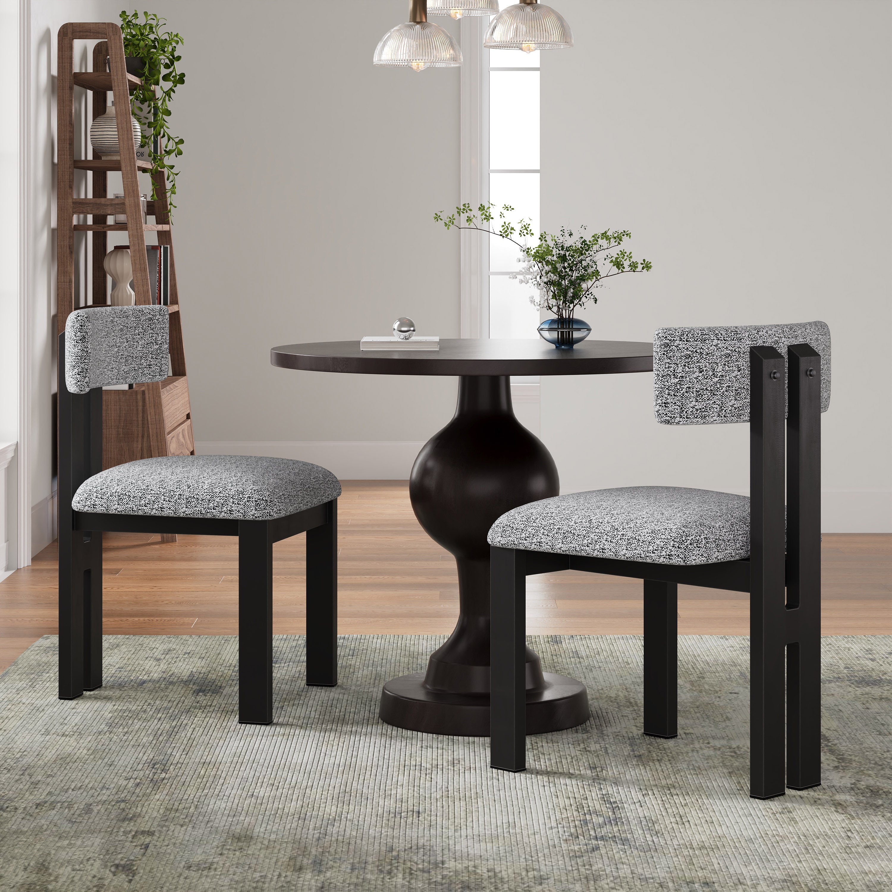Upholstered Armless Dining Chairs Set Of 2