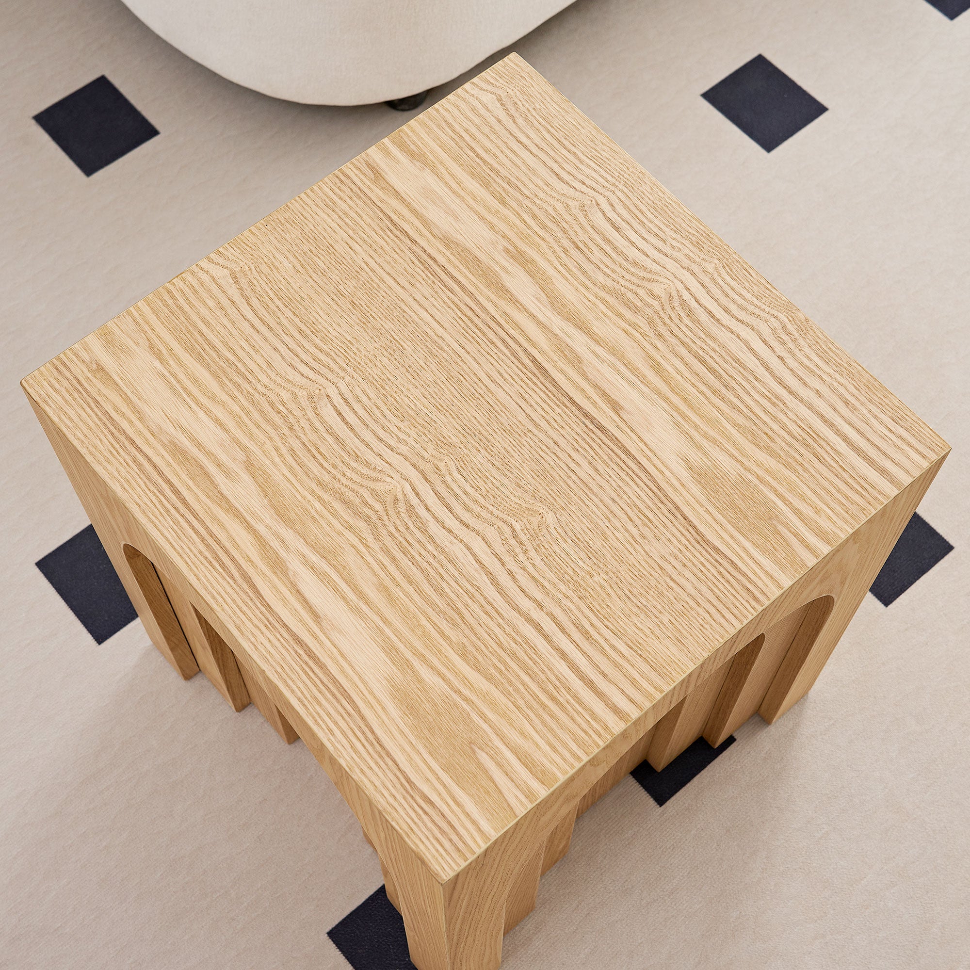 Square Side Table Small Coffee Table Accent Table Bedside Table for Living Room Bedroom