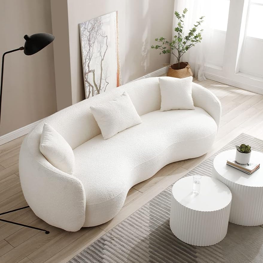 Curved Sofa (Beige)