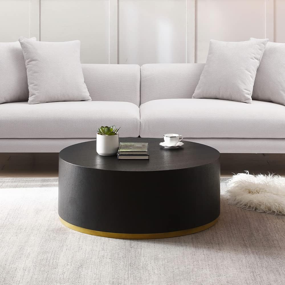 Black Round Coffee Table Set of 3