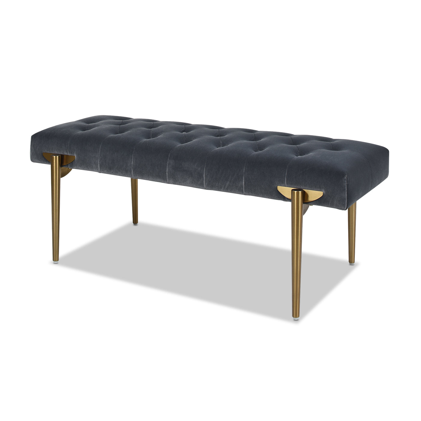 Upholstered Gold Accent Bench