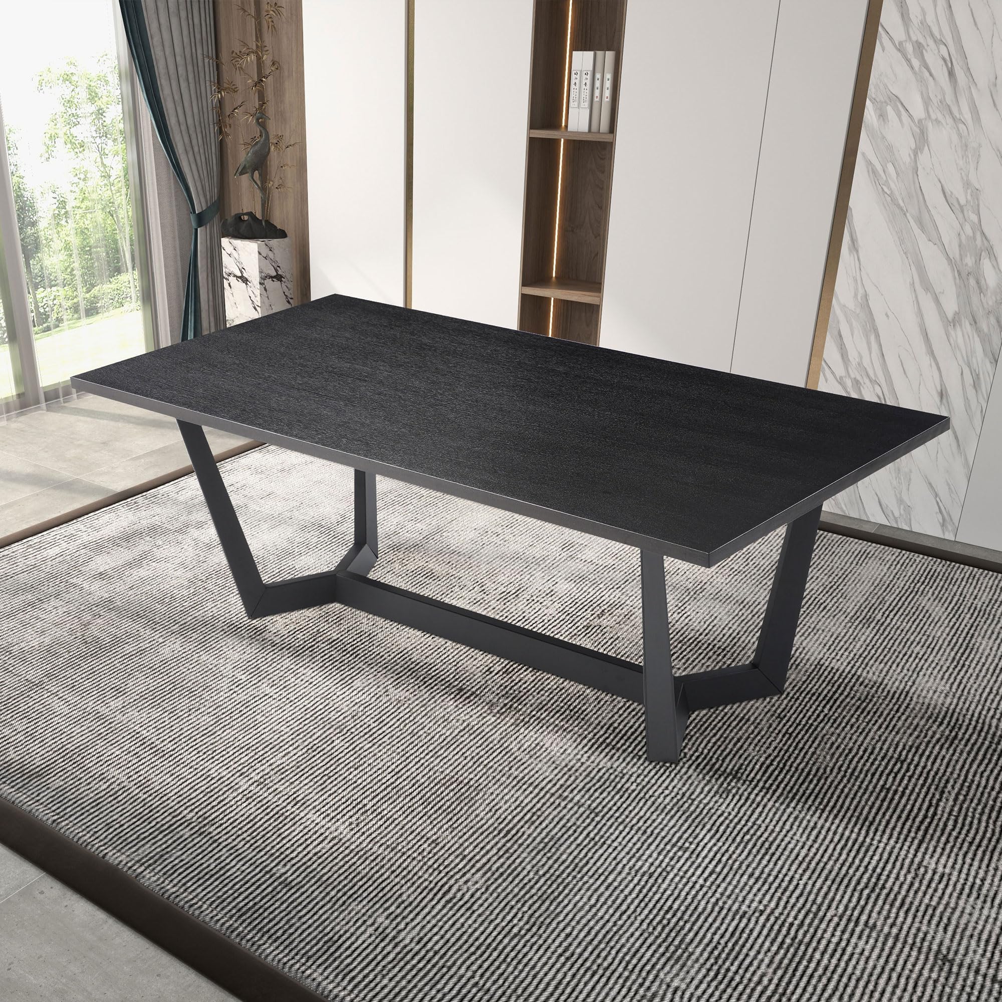 Modern Rectangle Wood Kitchen Dining Table