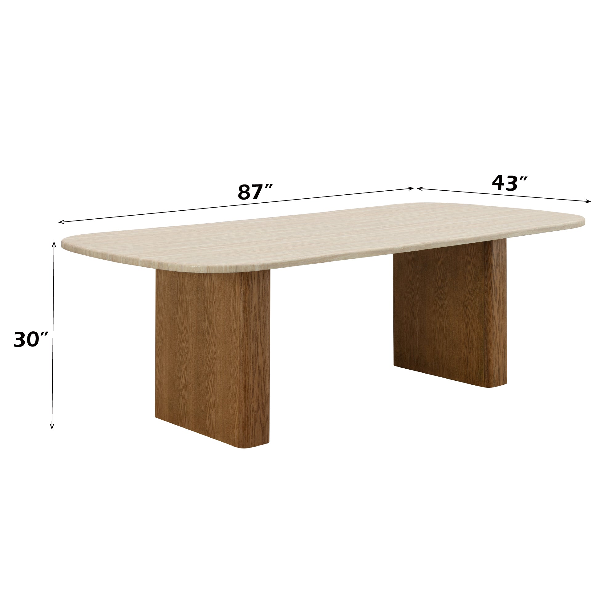 Brown & Natural Dining Table