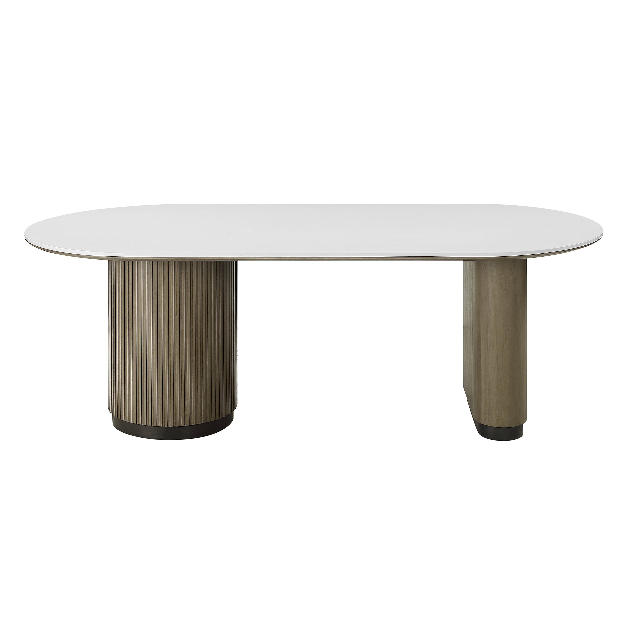 Engineering Top & Light Oak Dining Table