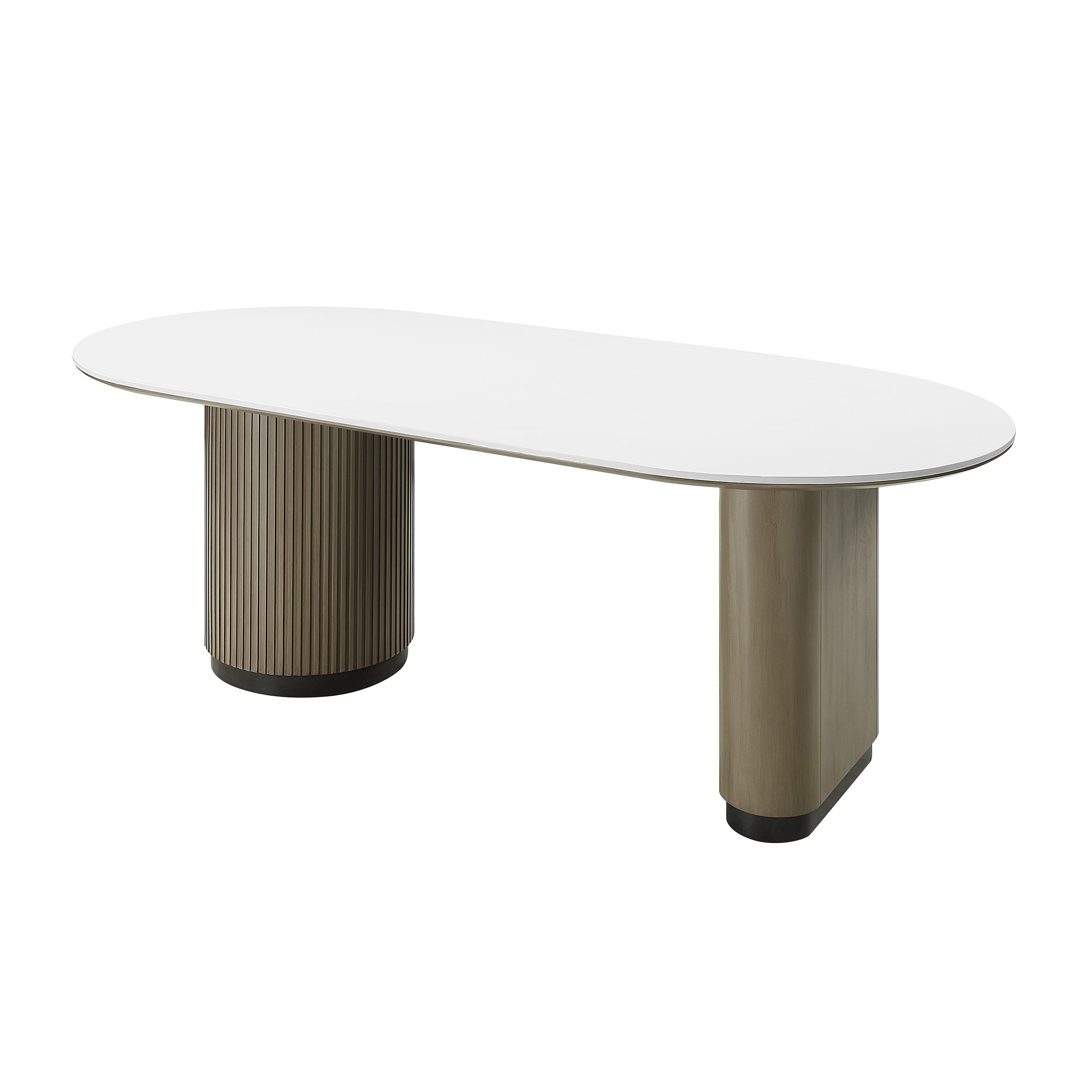 Engineering Top & Light Oak Dining Table