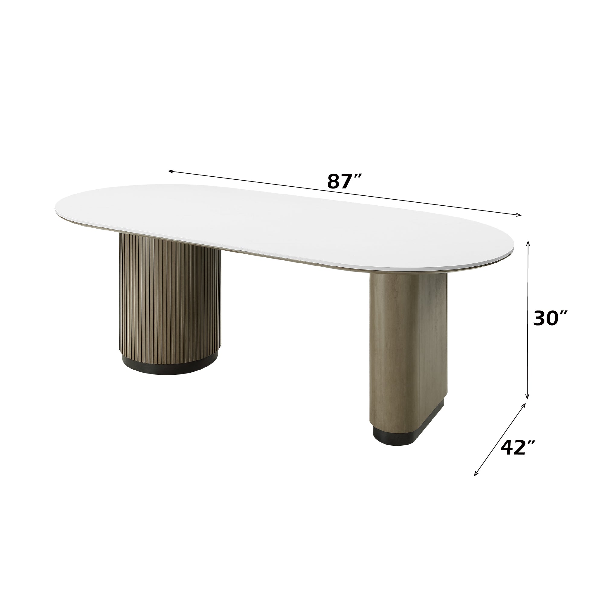 Engineering Top & Light Oak Dining Table