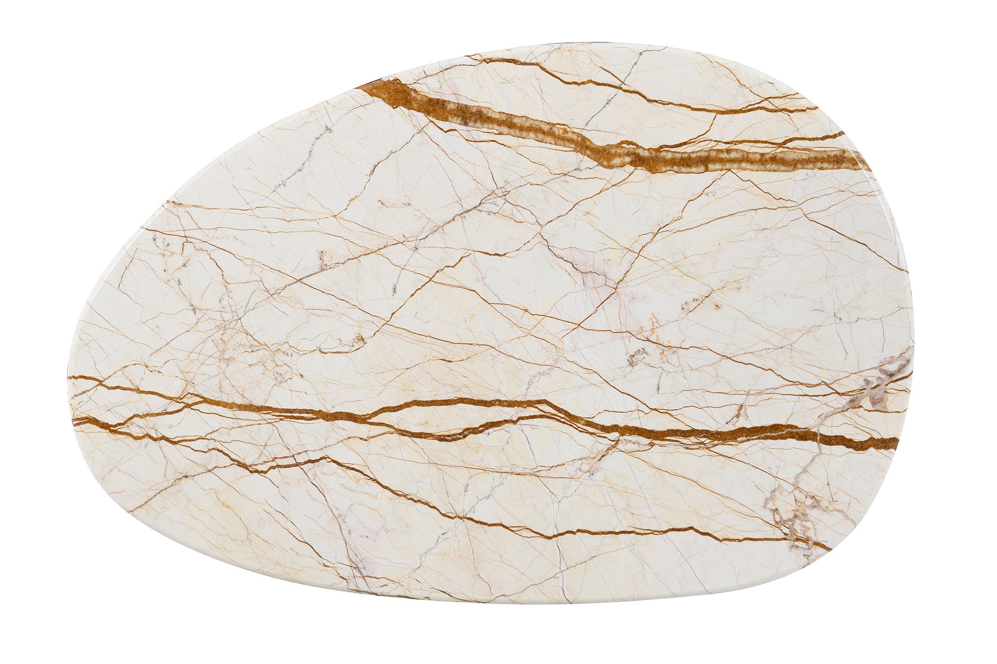 Haidar Natural Marble & Brown Coffee Table/End Table