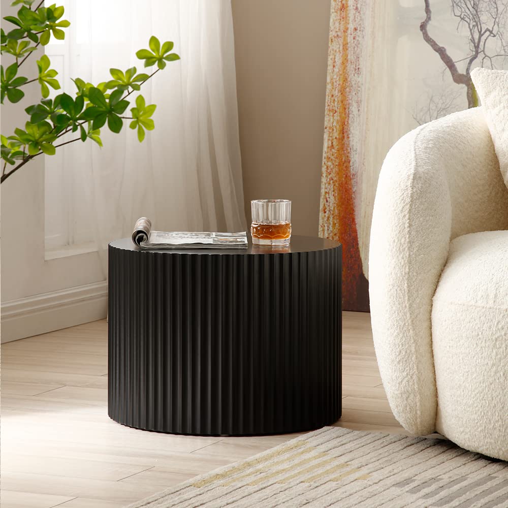 Nesting Coffee Table Set of 2(Round Neating-black)
