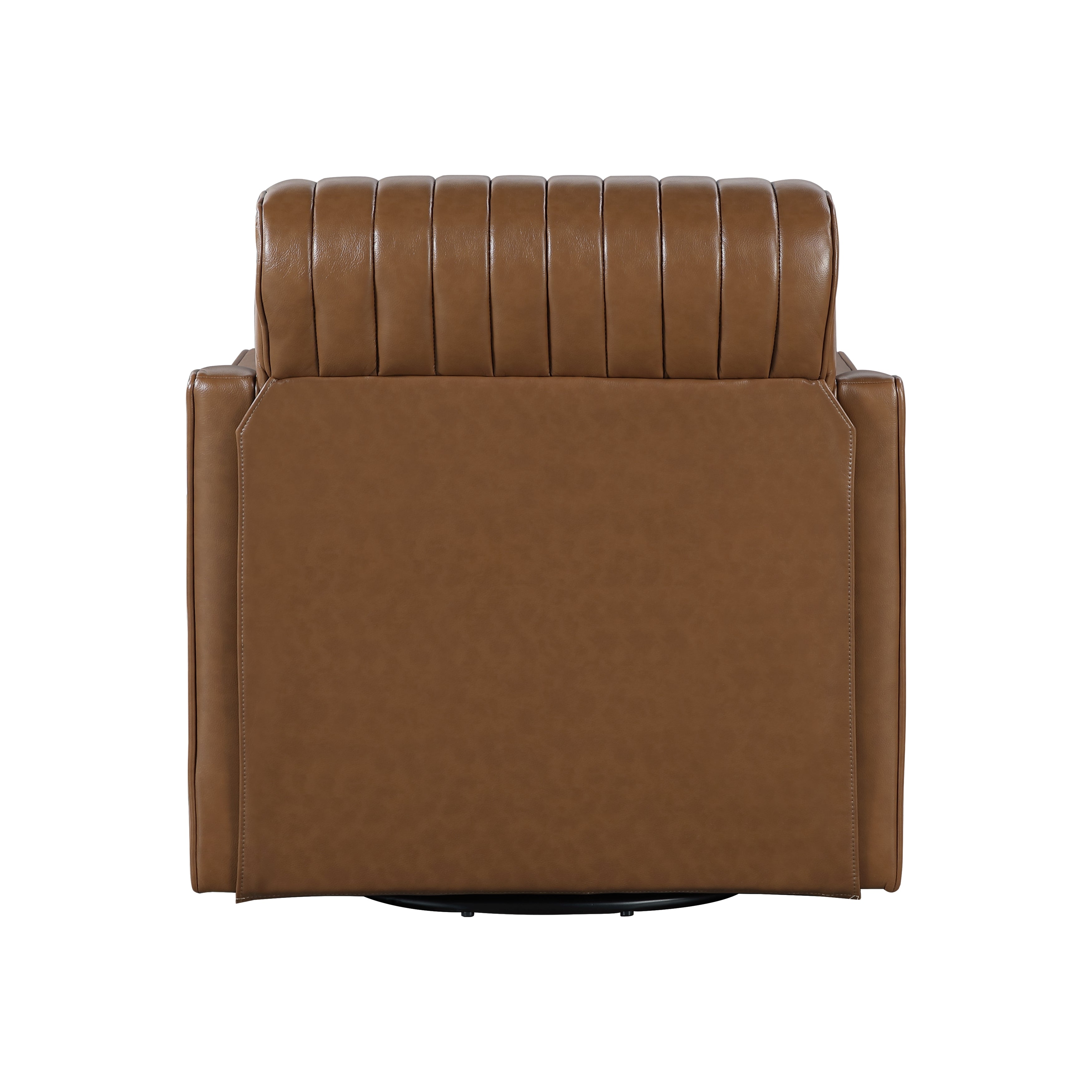 Cushion Seat Fully Upholstered Solid Wood Frame Metal Base Swivel Chair