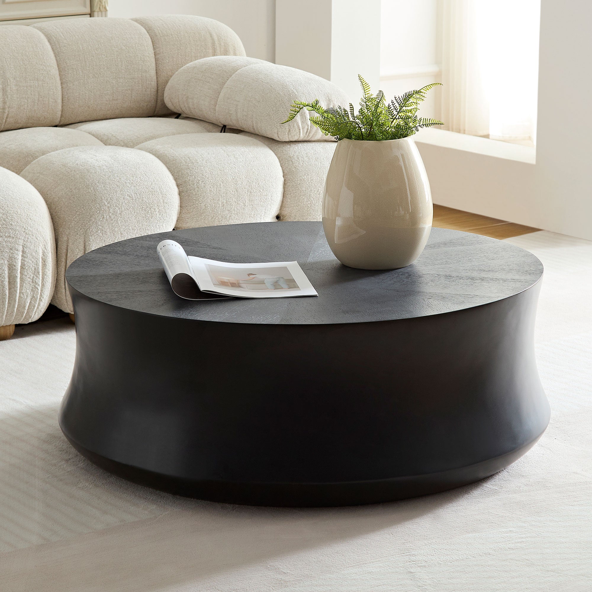 35.43 Inch Modern Round Coffee Table