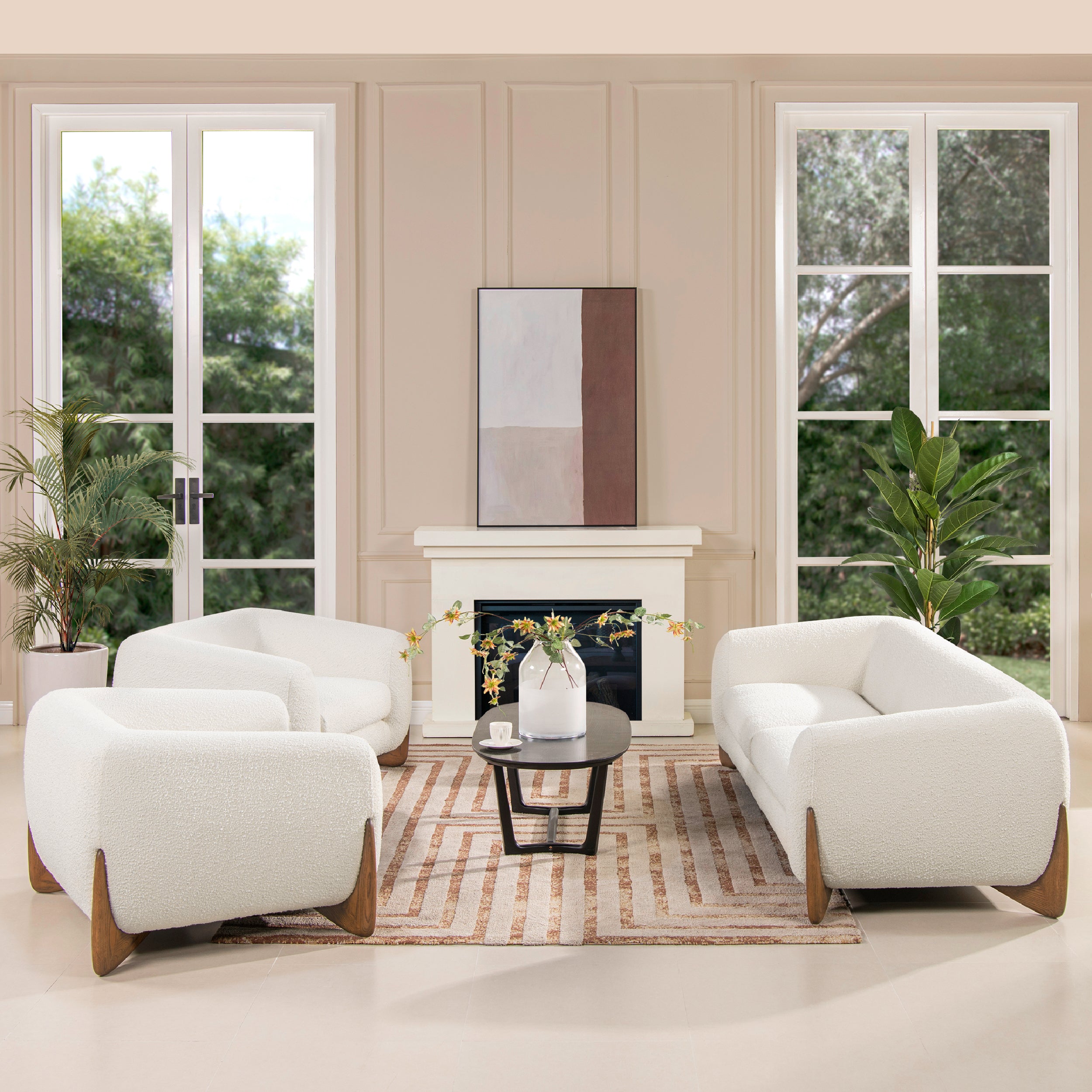 90.5" Sherpa Sofa,44" Sherpa Arm Chair