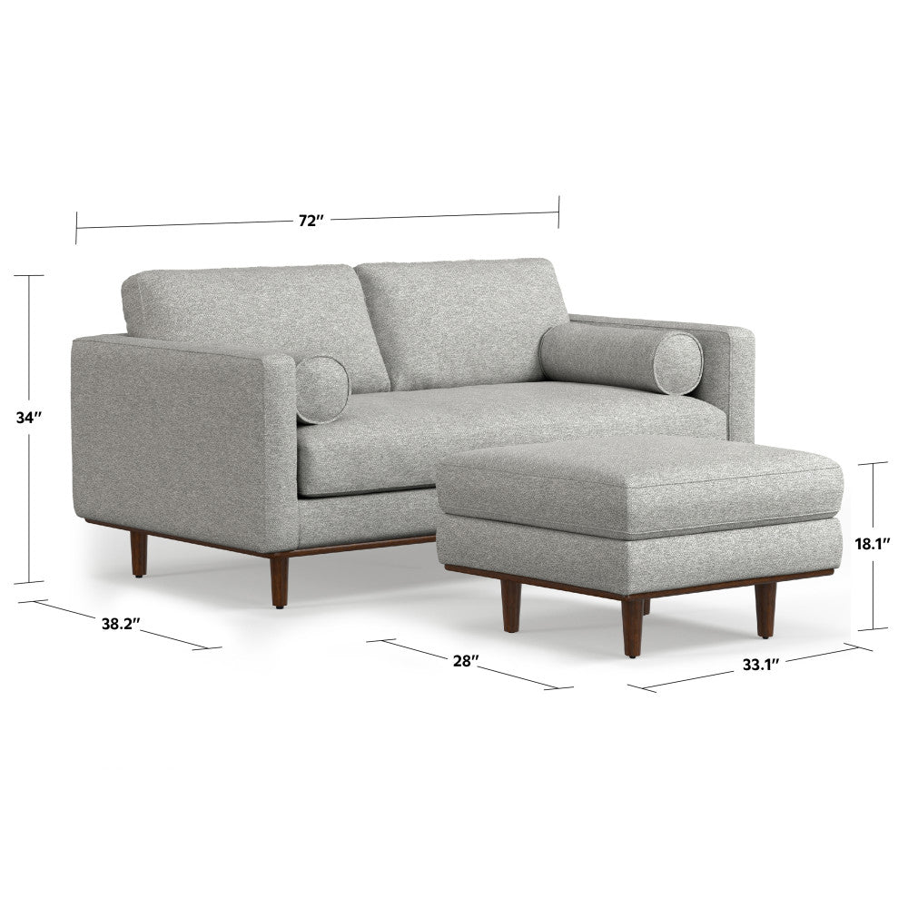 Morrison 72-inch Sofa and Ottoman